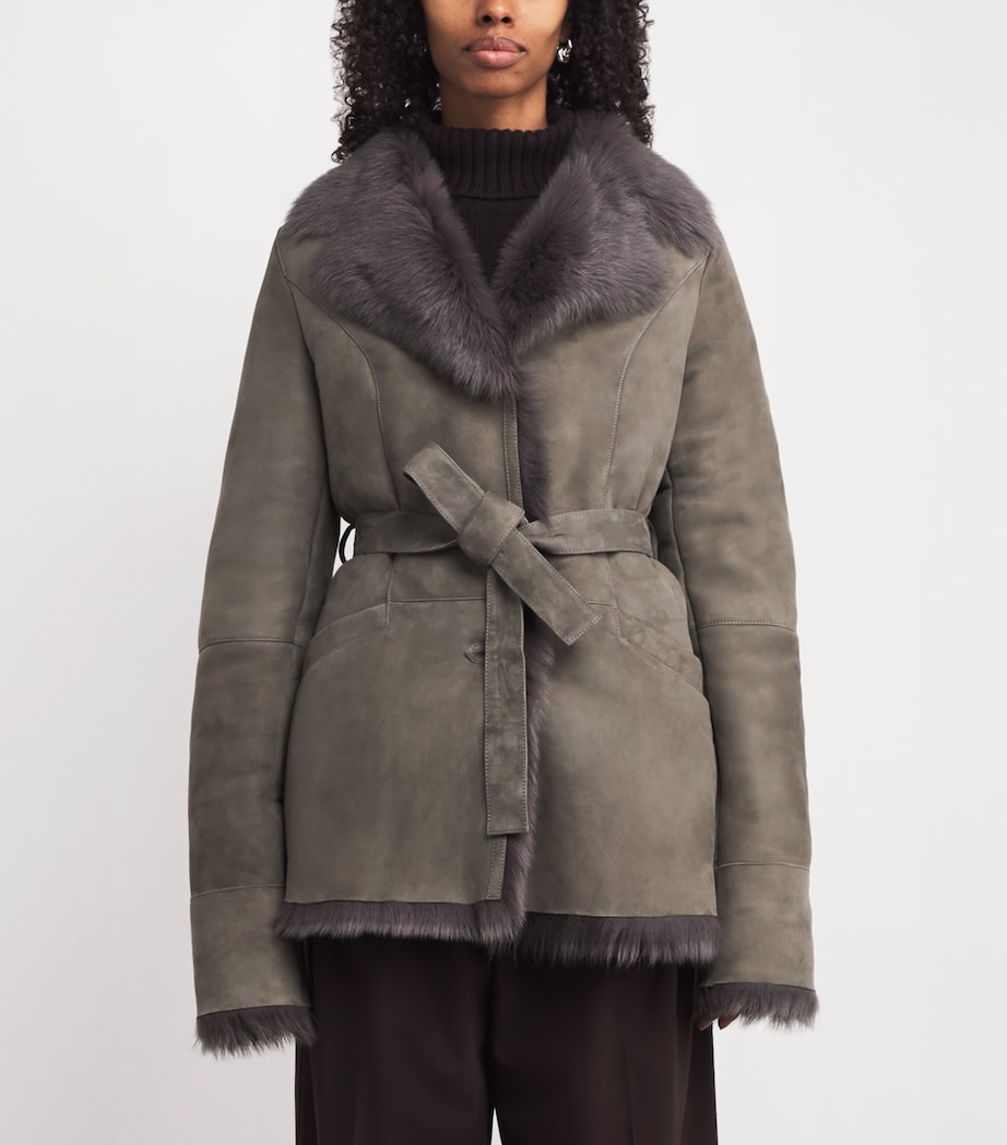 Suede-Shearling Louise Coat SOIL Image 3