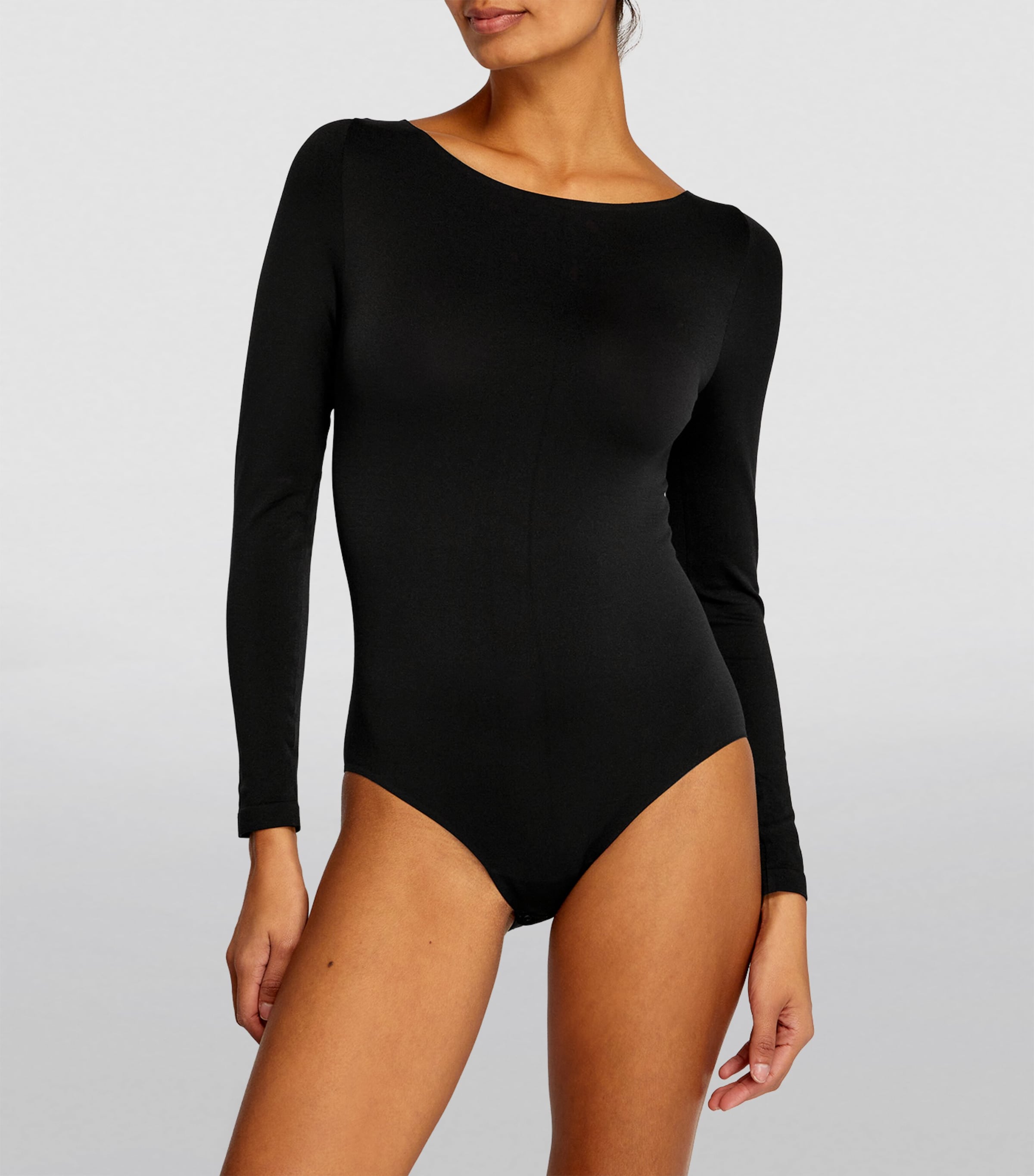 Long-Sleeved Bodysuit 3009 BLACK Image 3
