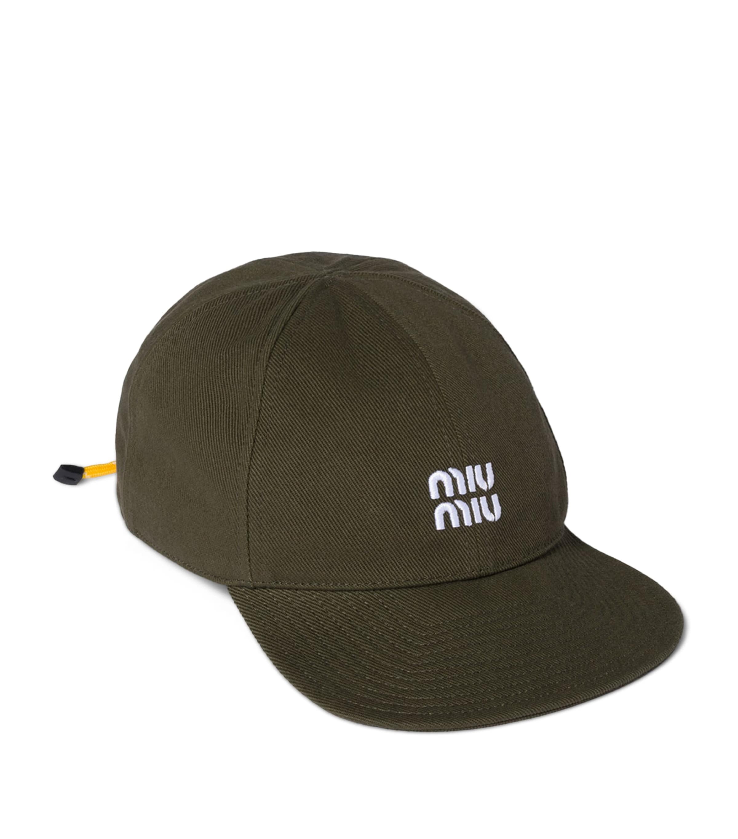 Miu Miu Denim Paracord-Detail Baseball Cap Image 1