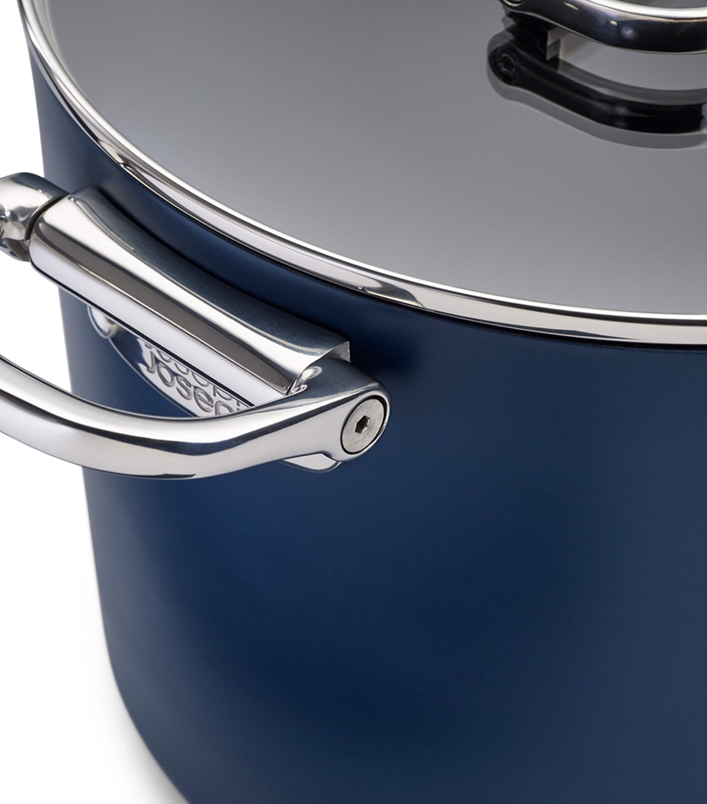 Set of 6 Space Non-Stick Folding Handle Cookware MIDNIGHT BLUE Image 4