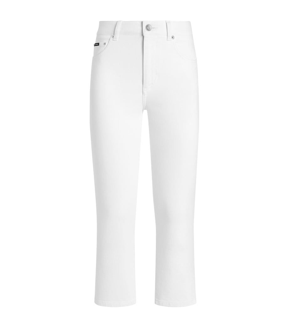 Dolce&Gabbana Womens Cropped Slim Jeans Combined Colou Image 1