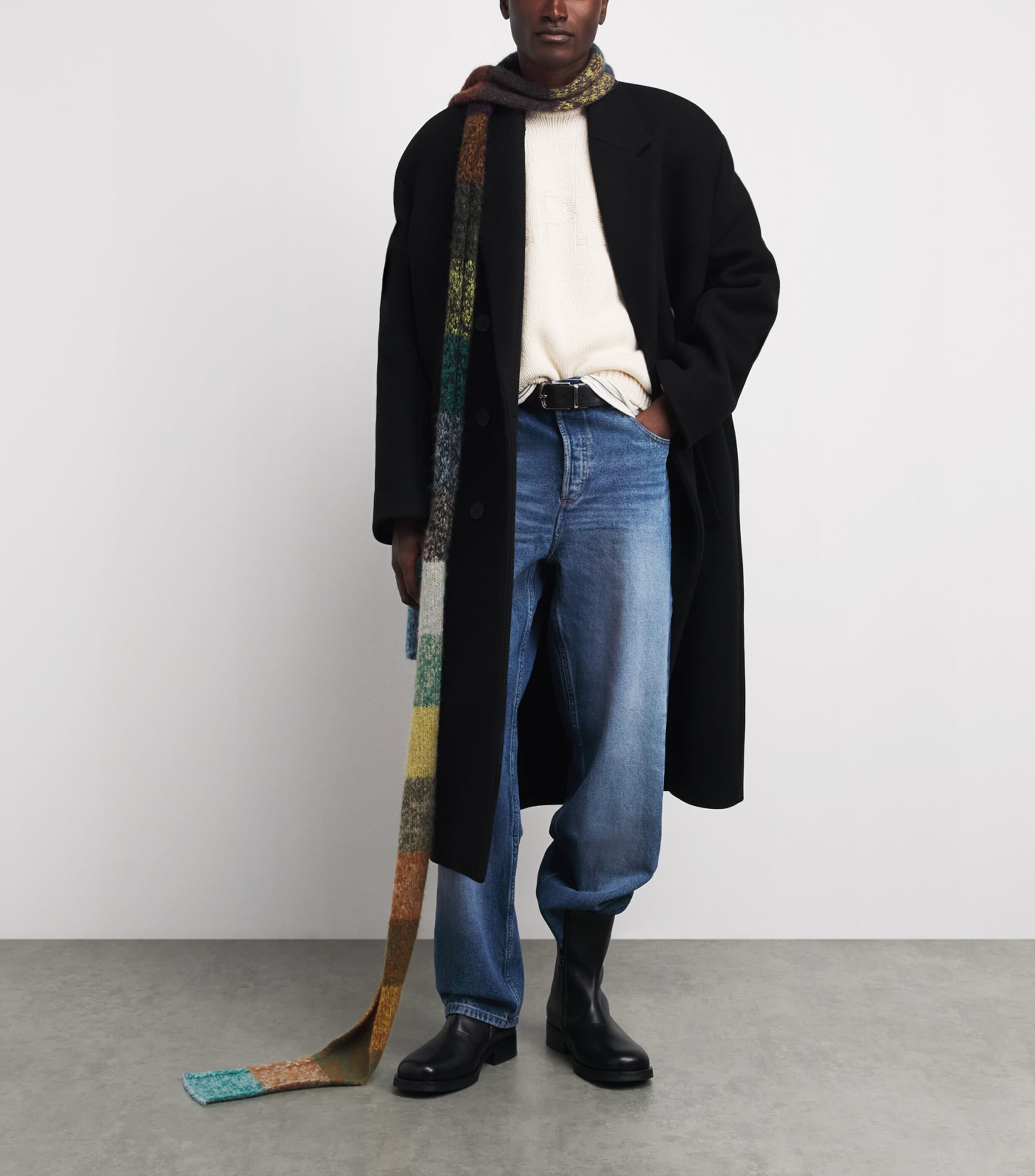 A.P.C. Mens Fairfax Wide-Leg Jeans Ial Washed Indigo Image 2