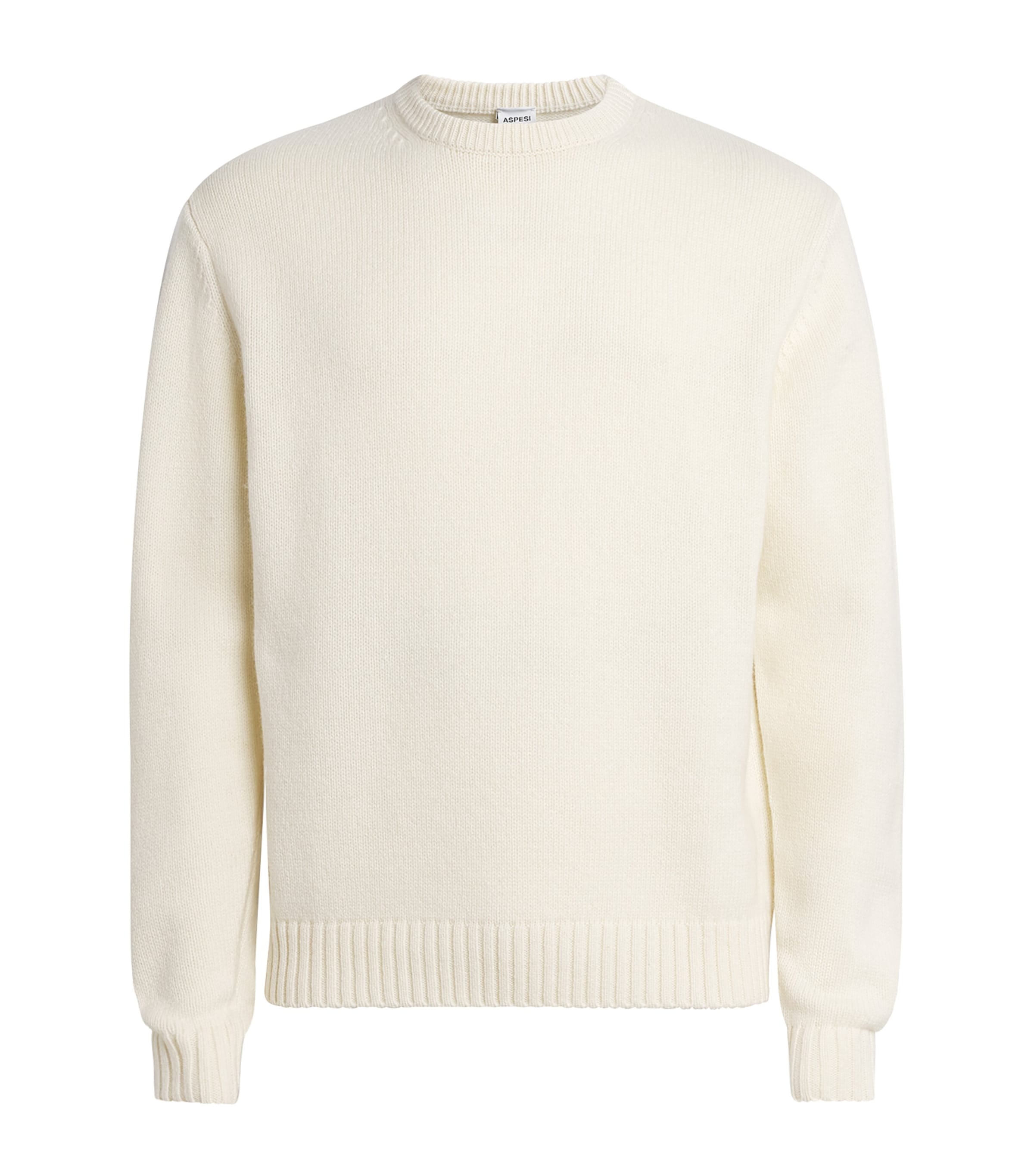 Aspesi Wool-blend Crew Neck Sweater In Neutral