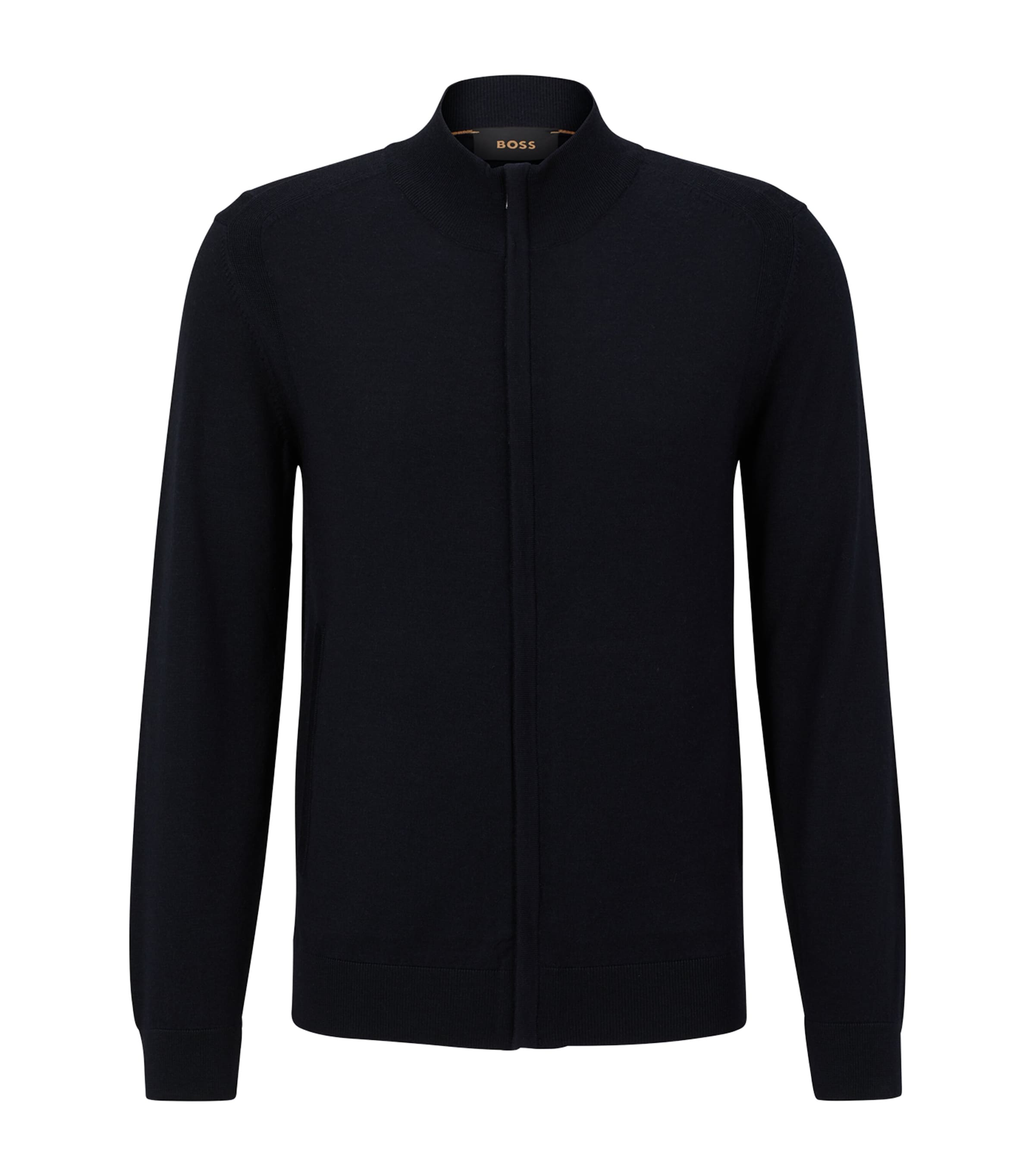 Hugo Boss Wool-cashmere-silk Cardigan In Blue
