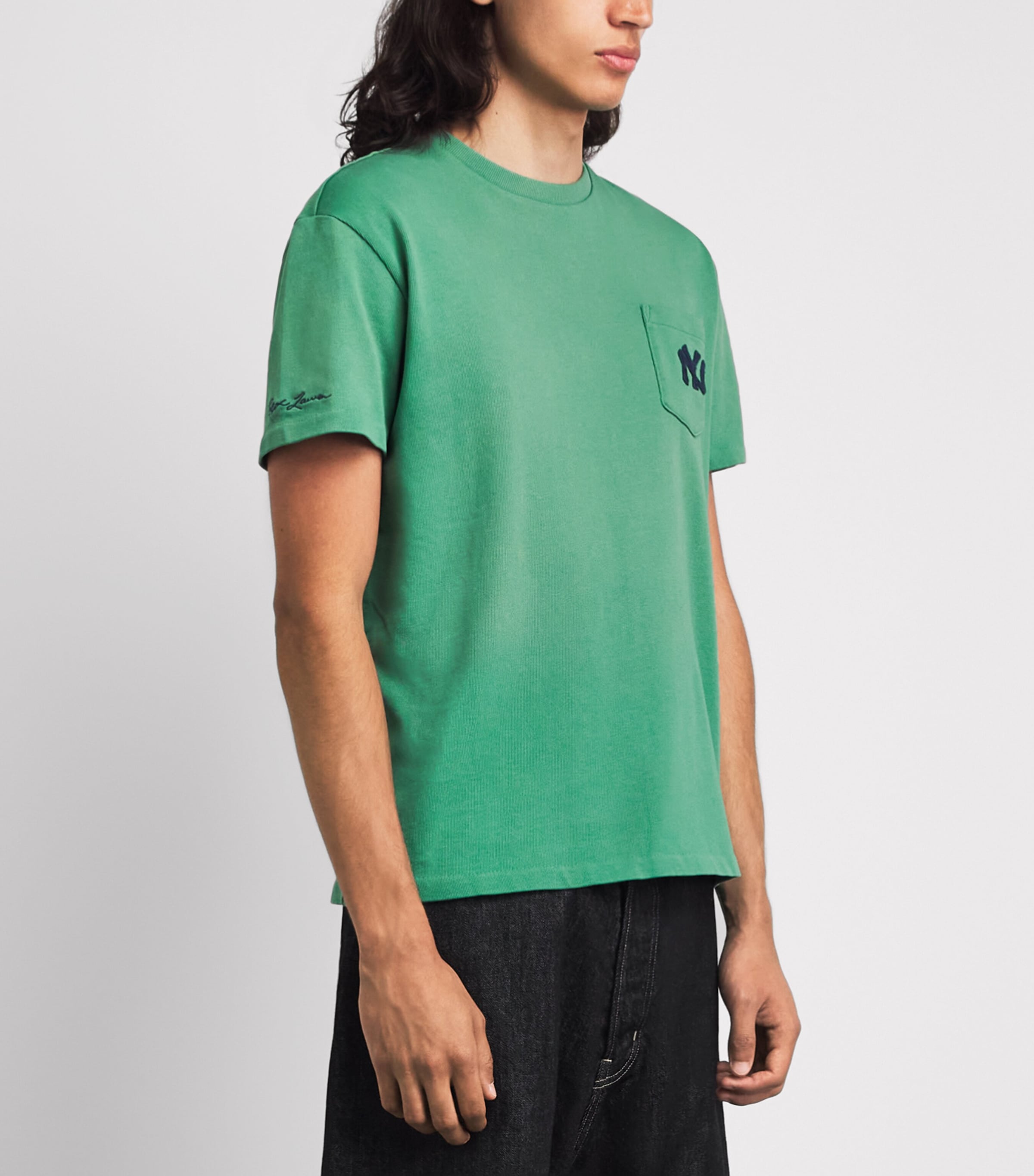 Polo Ralph Lauren Mens Cotton NY Yankees T-Shirt Bay Green Image 4