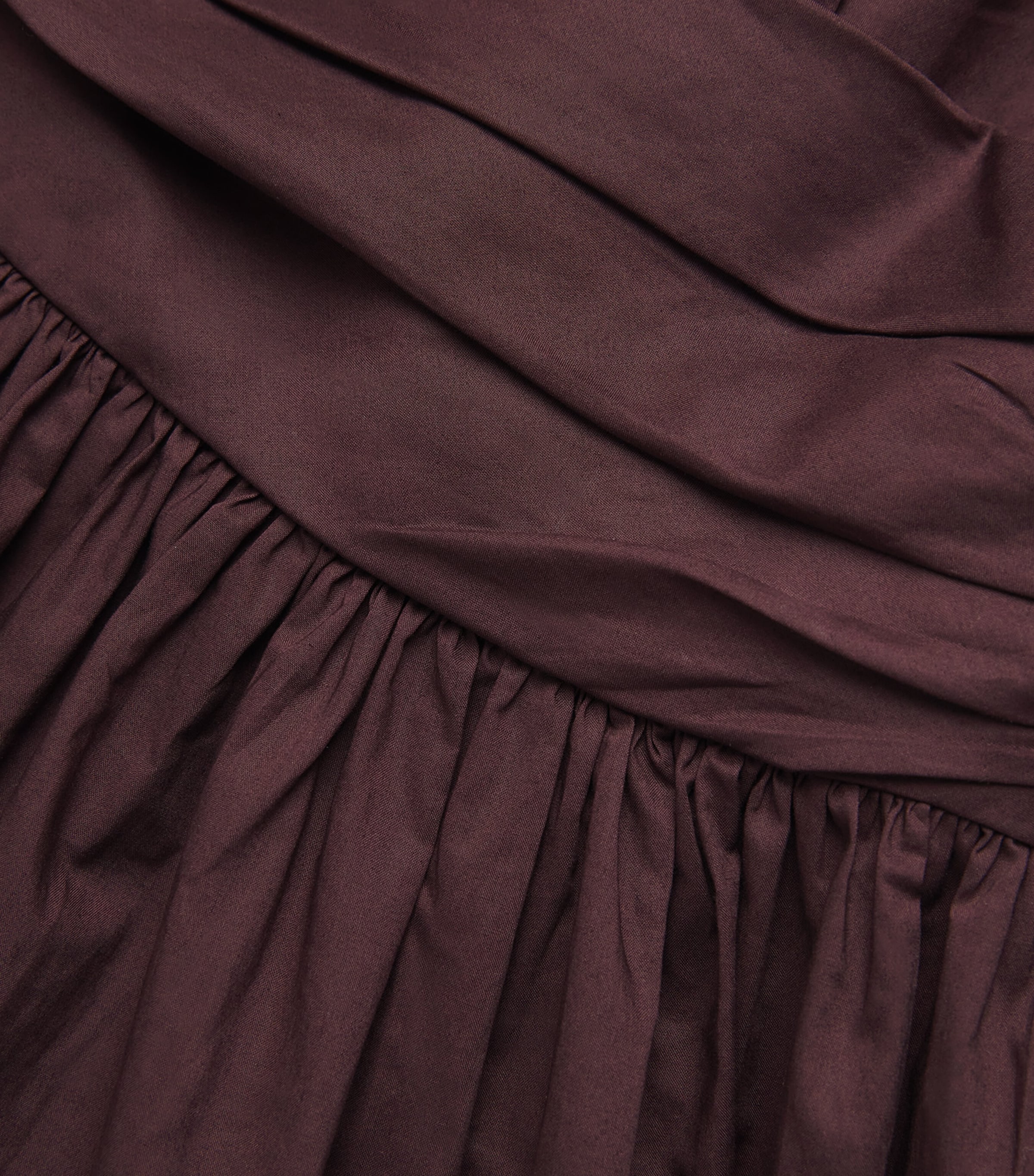 Cotton Plunge Halter Dress AUBERGINE/AUB Image 5