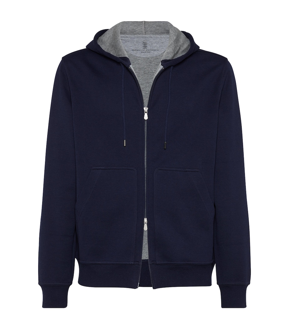 Terry Cotton-Cashmere-Silk Zip-Up Hoodie C1265 Image 1