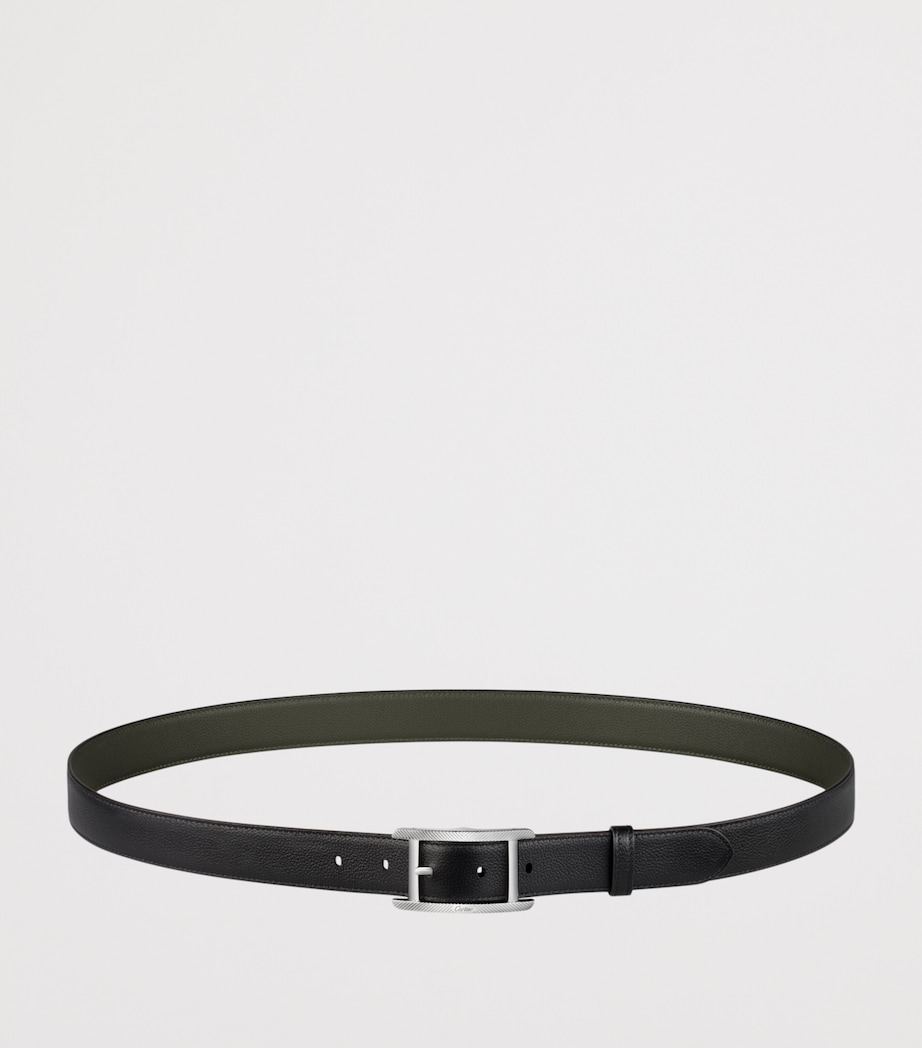 Leather Tank de Cartier Belt BLACK AND GREEN TEA Image 2