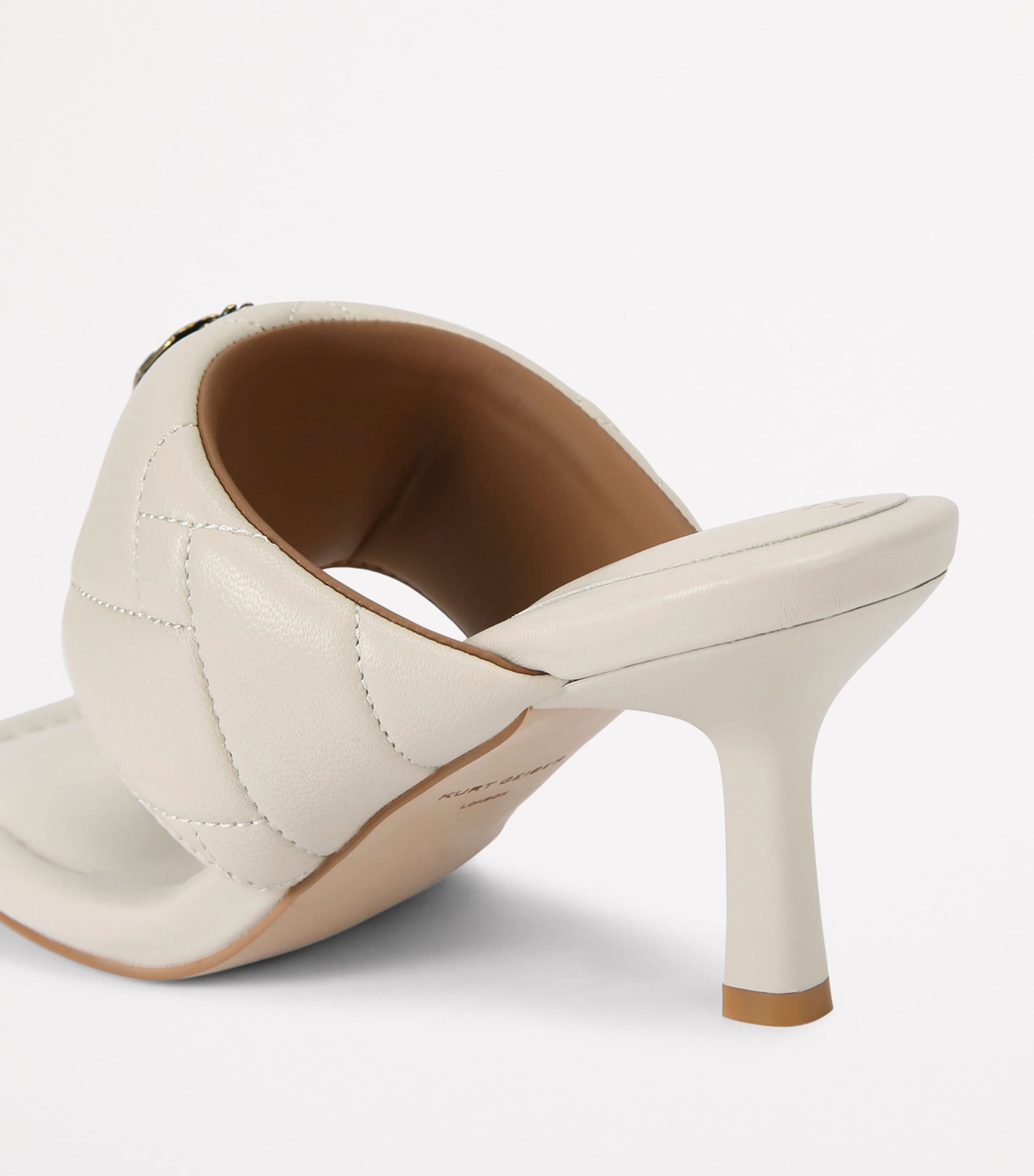 Kurt Geiger London Leather Heeled Mules Bone Image 2