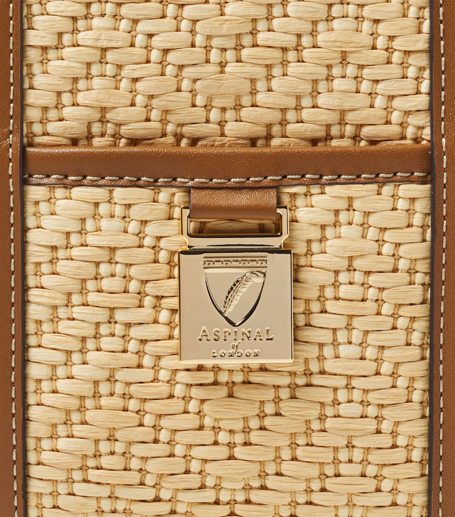 Aspinal Of London Raffia Henley Tote Bag Neutral Image 4