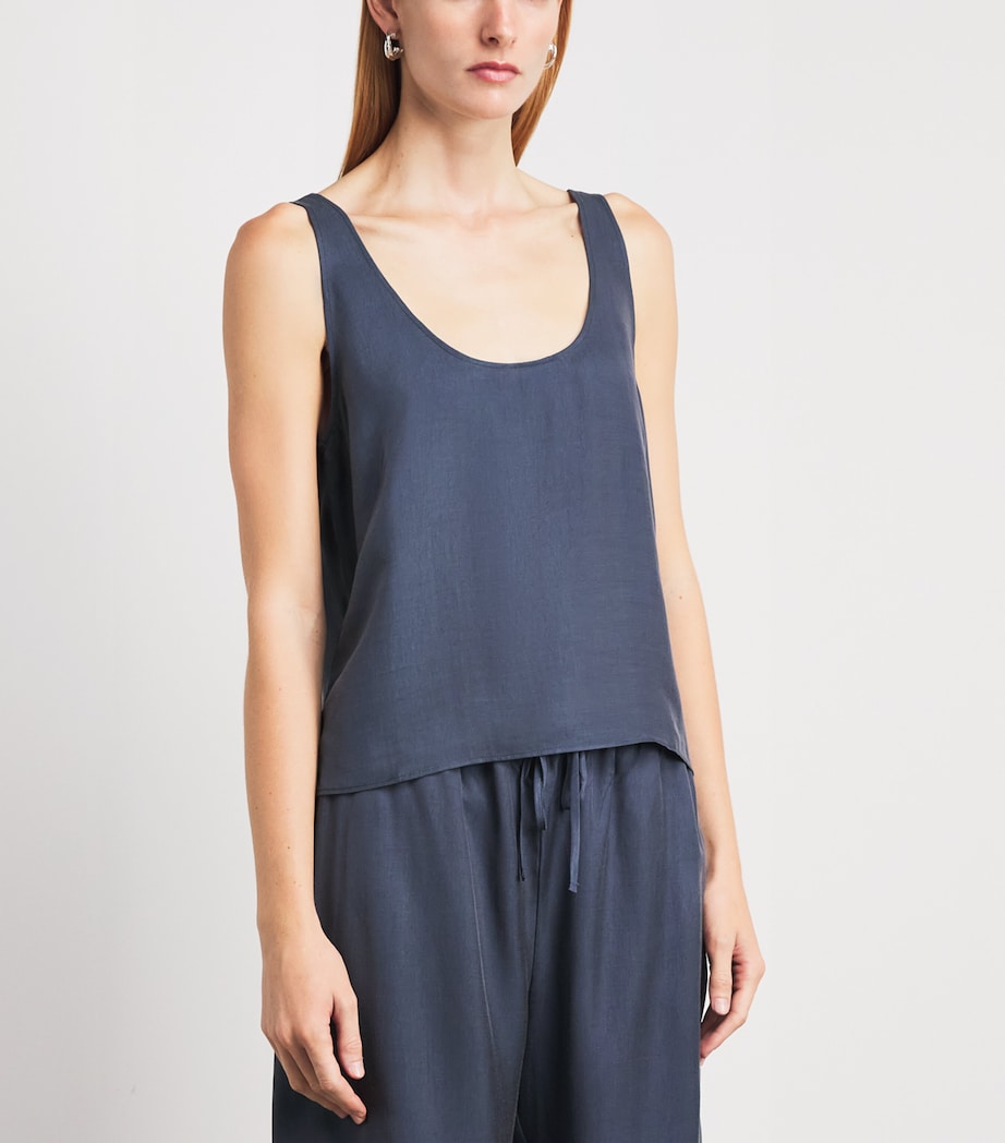 LESET Womens Kim Tank Top Denim Image 4