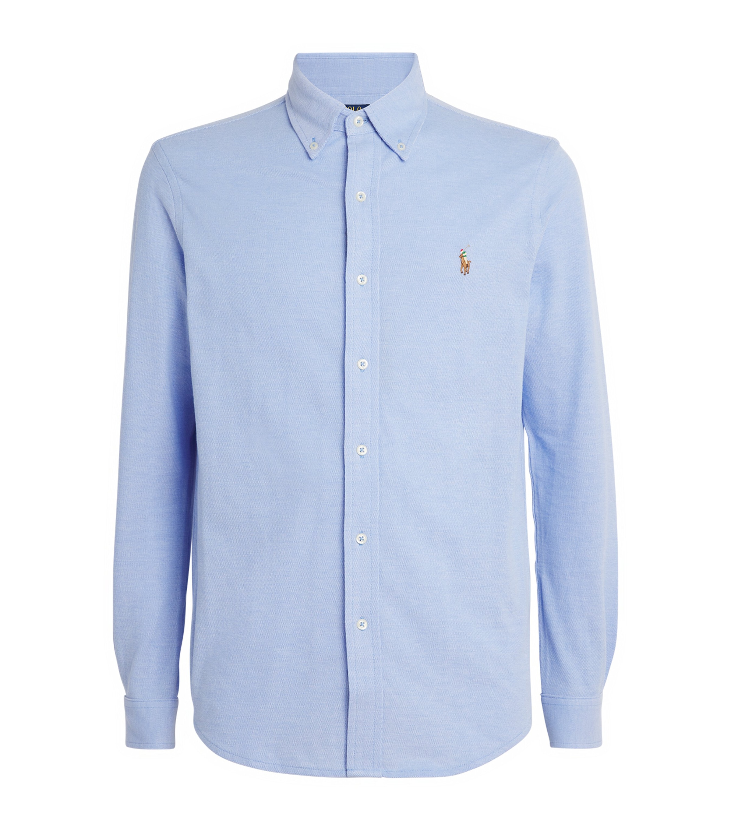 Polo Ralph Lauren Cotton Mesh Oxford Shirt In Blue