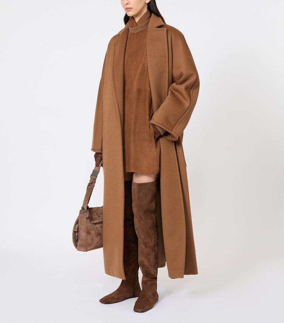 Max Mara Womens Cashmere Long Coat Camel Image 4