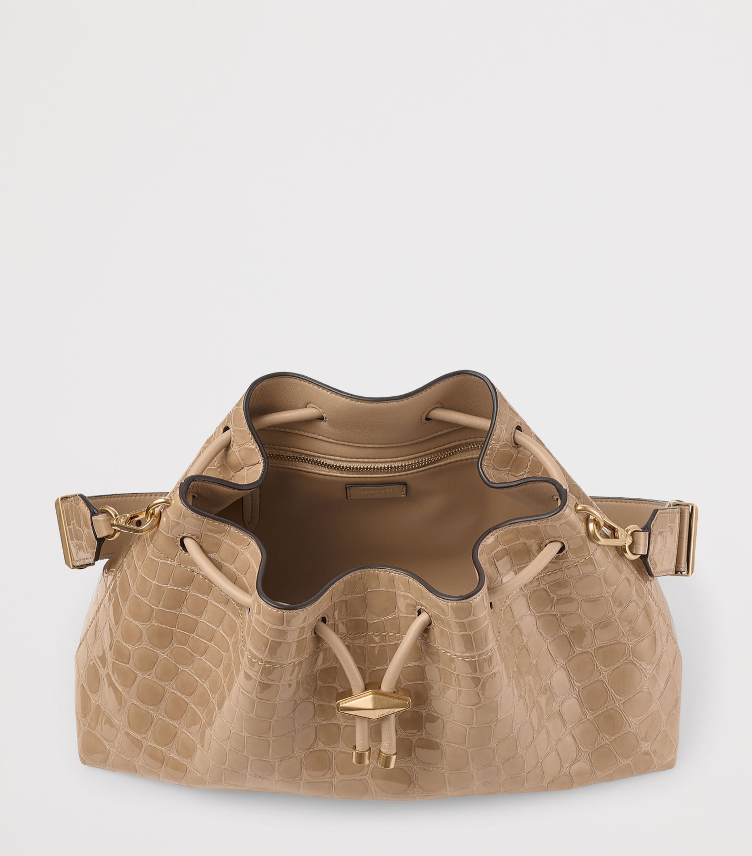 Bon Bon Cinch Leather Top-Handle Bag CHAI/GOLD Image 4