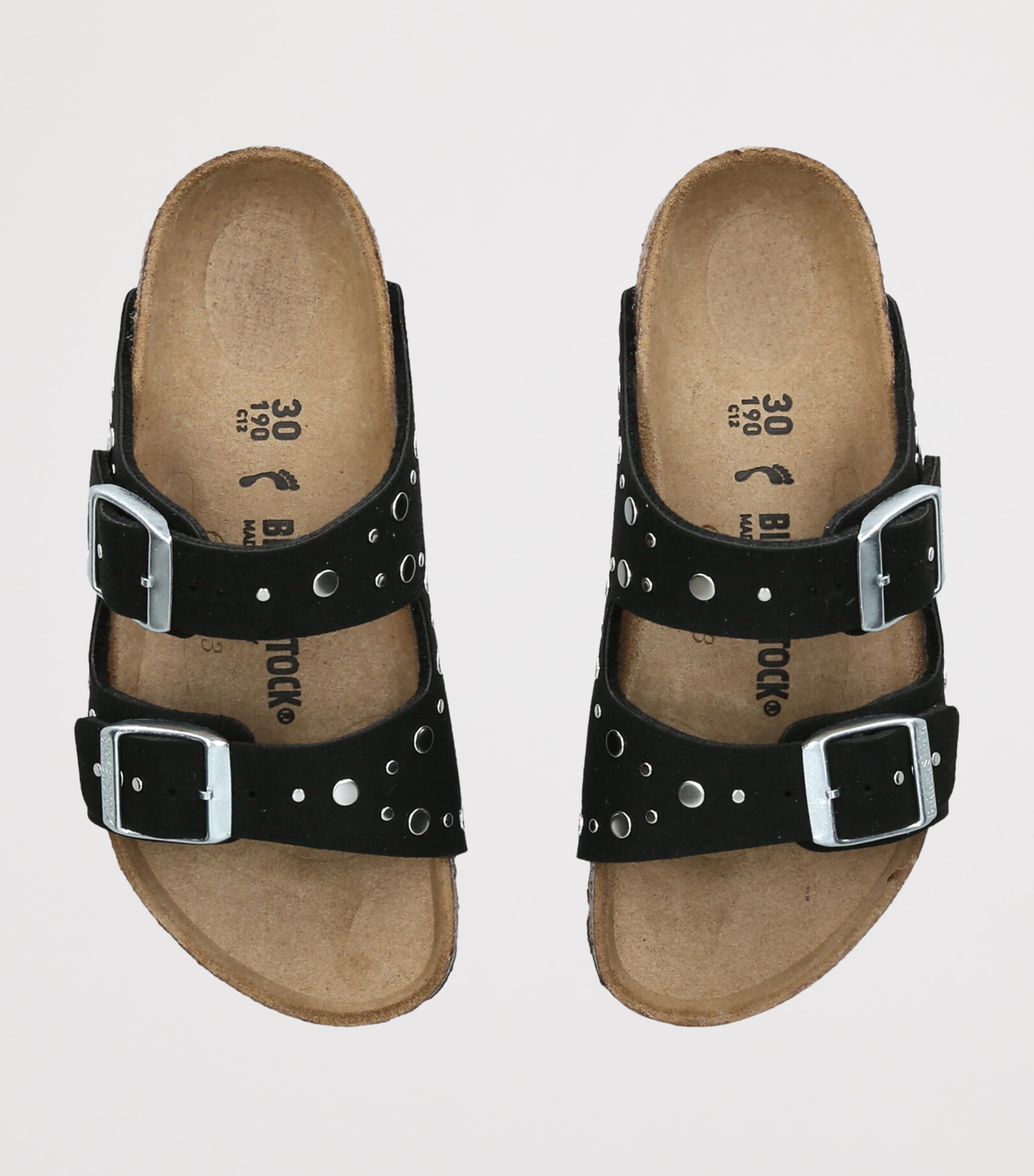 Birkenstock Suede Arizona Rivet-Detail Sandals Black Image 4