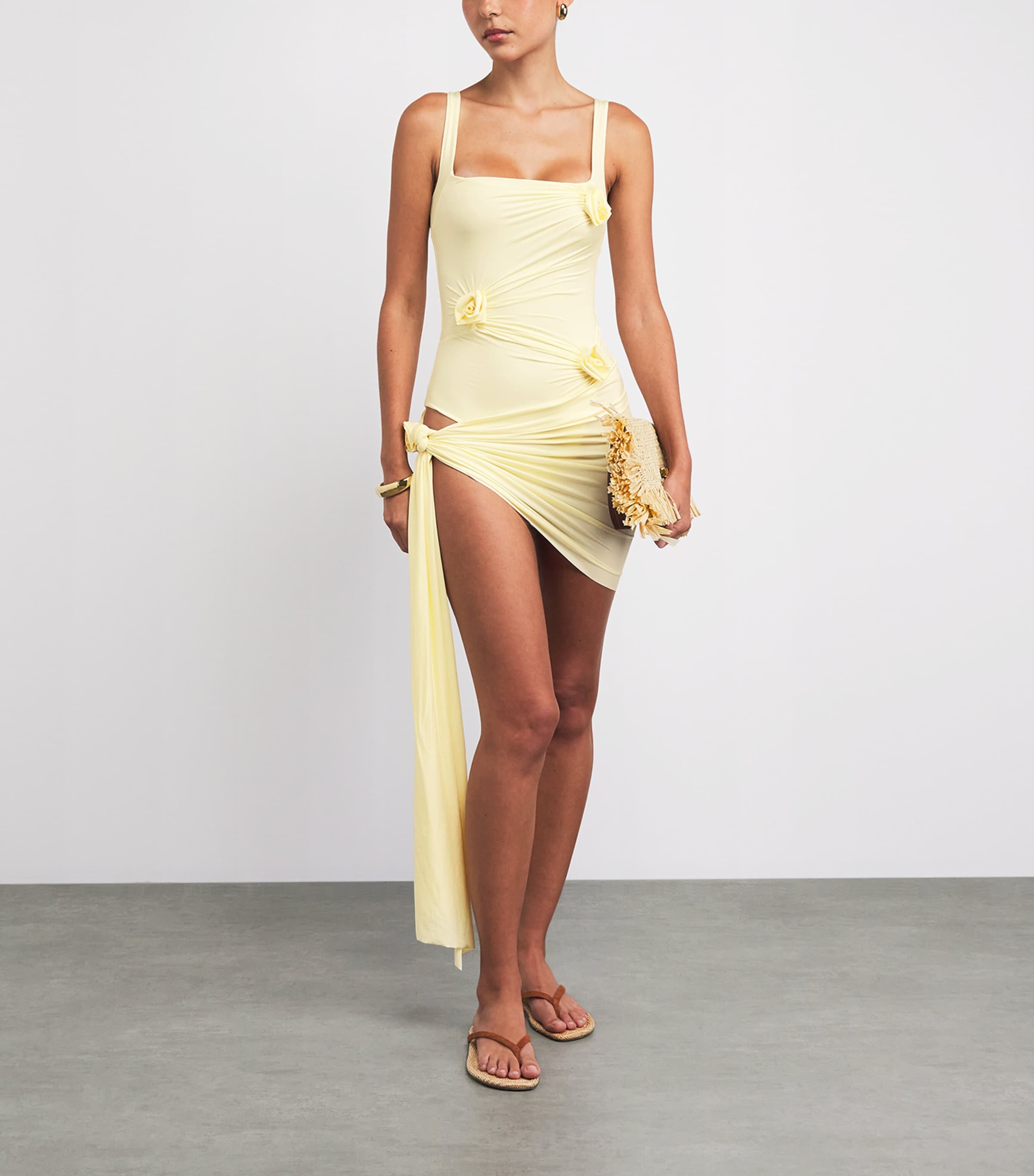 Maygel Coronel Womens Square-Neck Gemma Swimsuit Vanilla Image 2