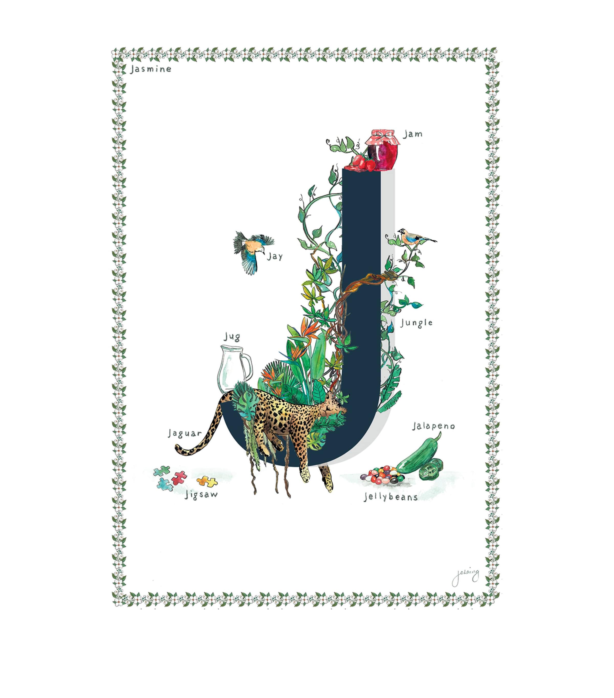 A4 Letter Print NAVY Image 1