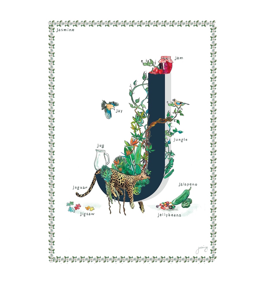 A4 Letter Print NAVY Image 1