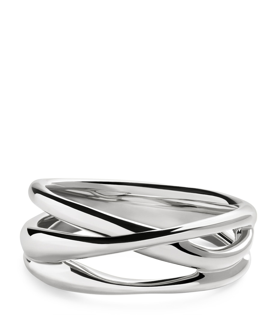 Sterling Silver Nura Crossover Ring STERLING SILVER Image 1