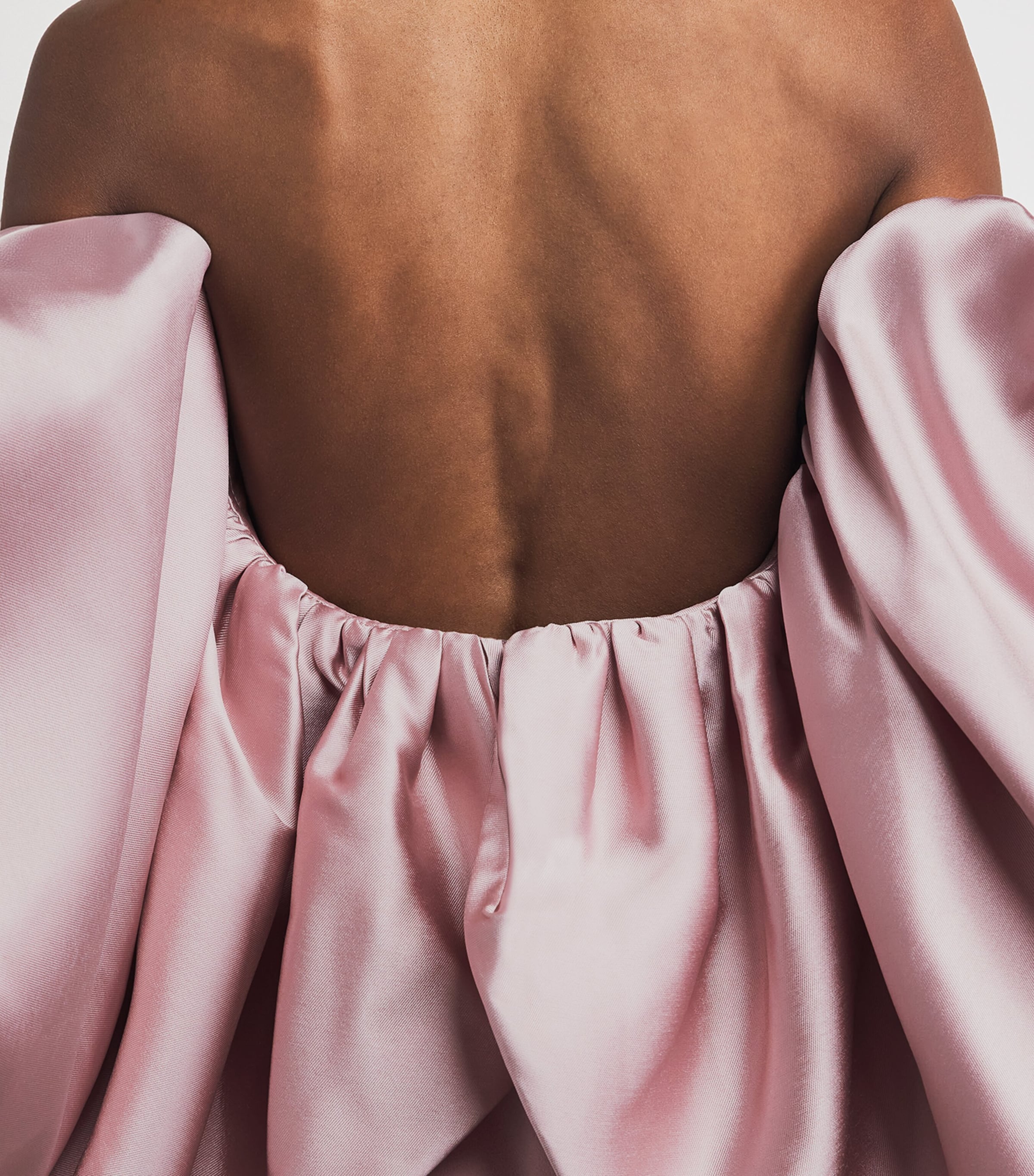 Solace London Womens Satin-Trim Floris Gown Petal Pink Image 5