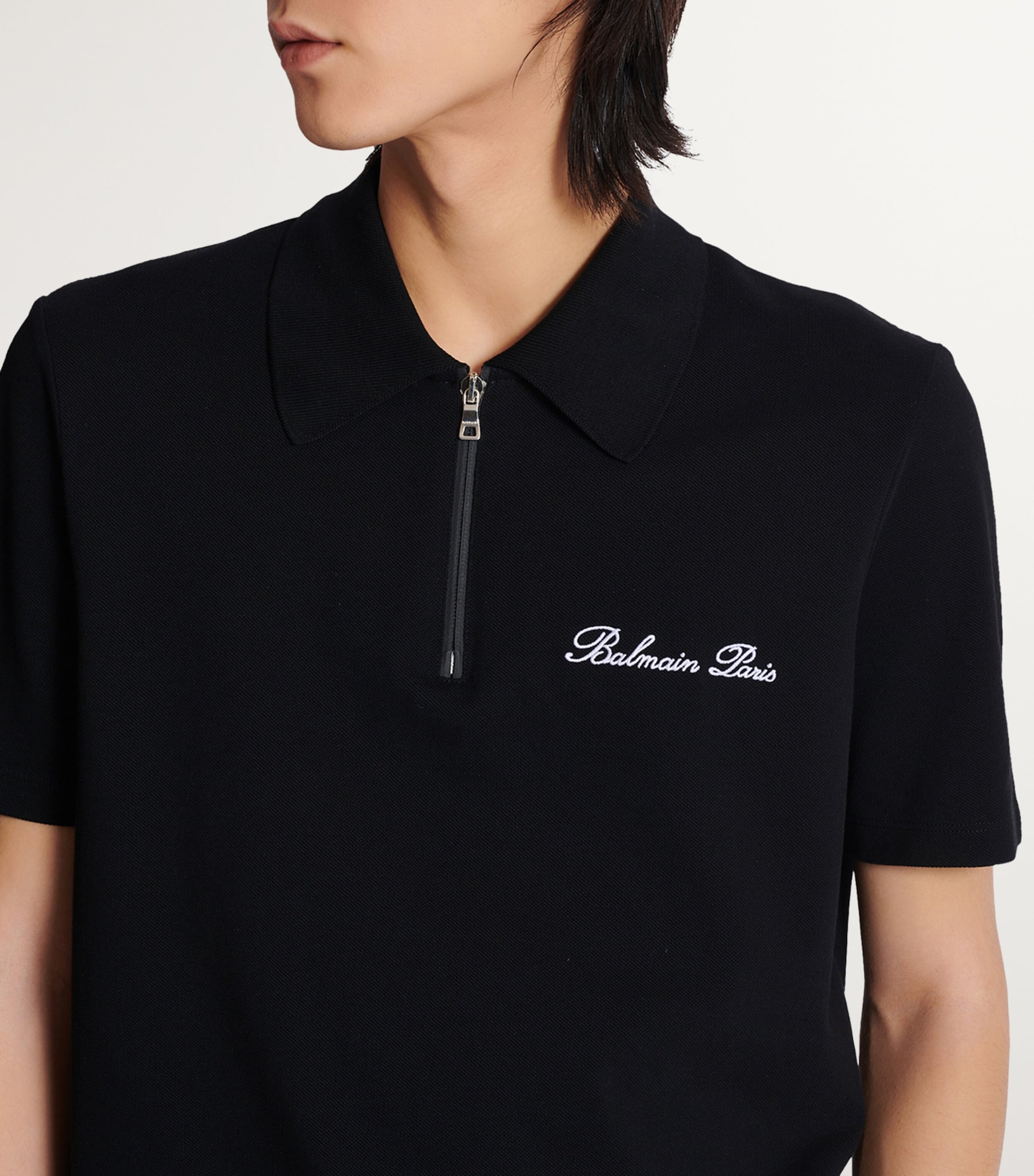 Embroidered Logo Polo Shirt EAB NOIR/BLANC Image 8
