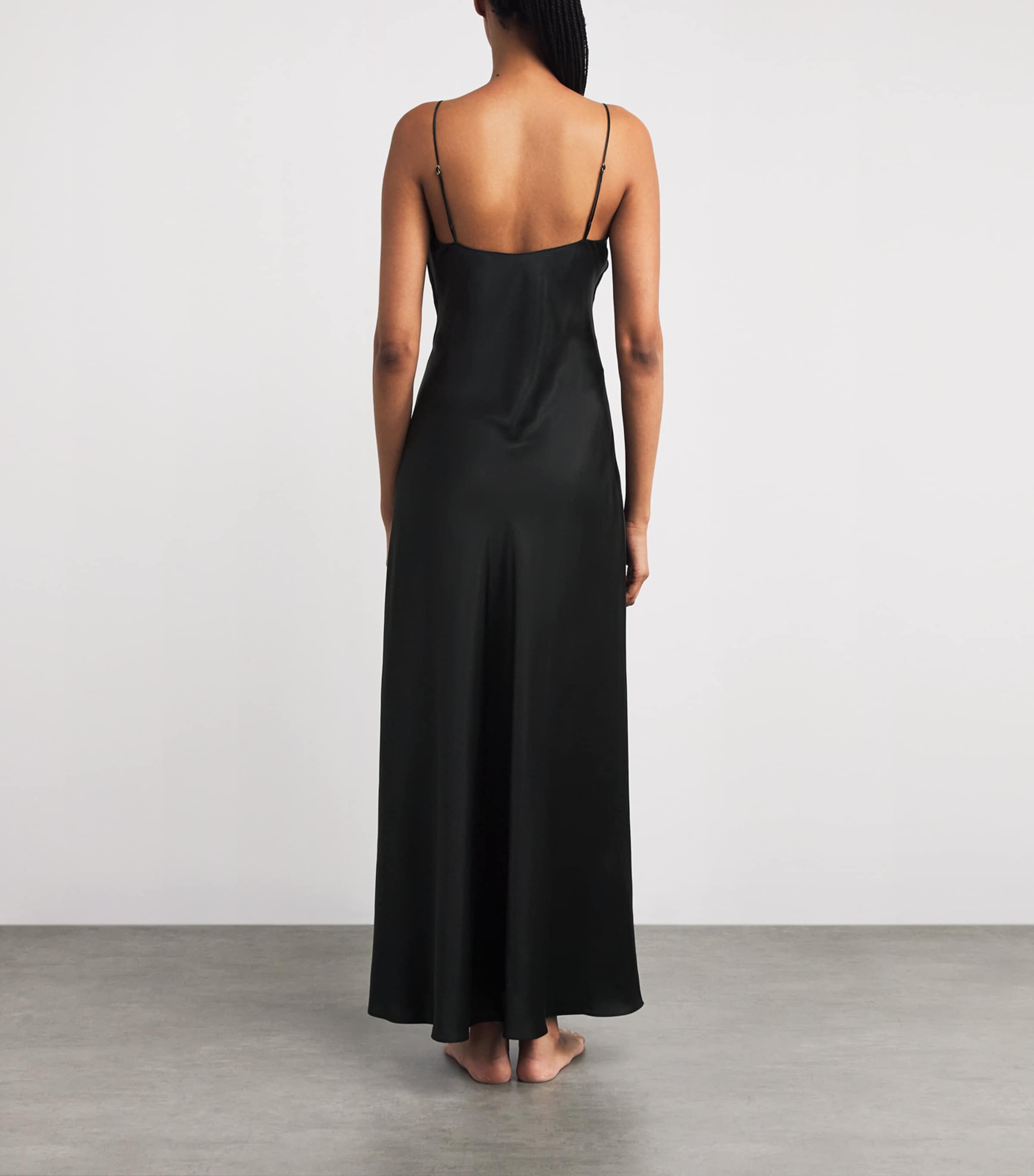 Silk Embellished Sofia Slip Dress BLACK/SPARKLING BLCK Image 3