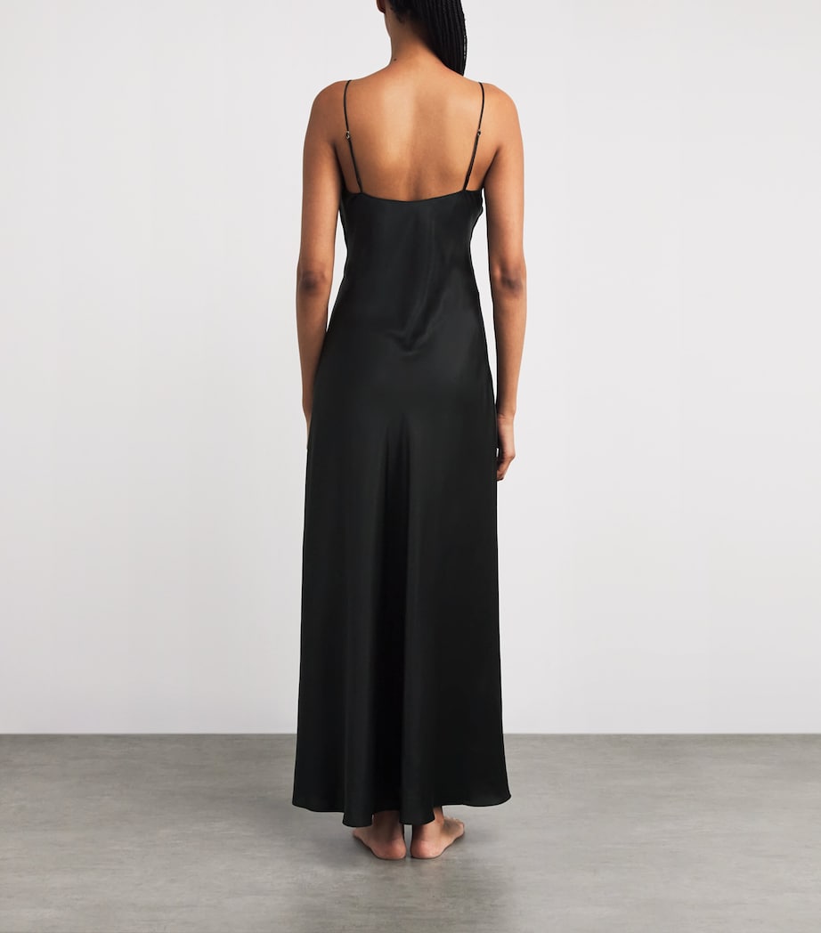 Silk Embellished Sofia Slip Dress BLACK/SPARKLING BLCK Image 3