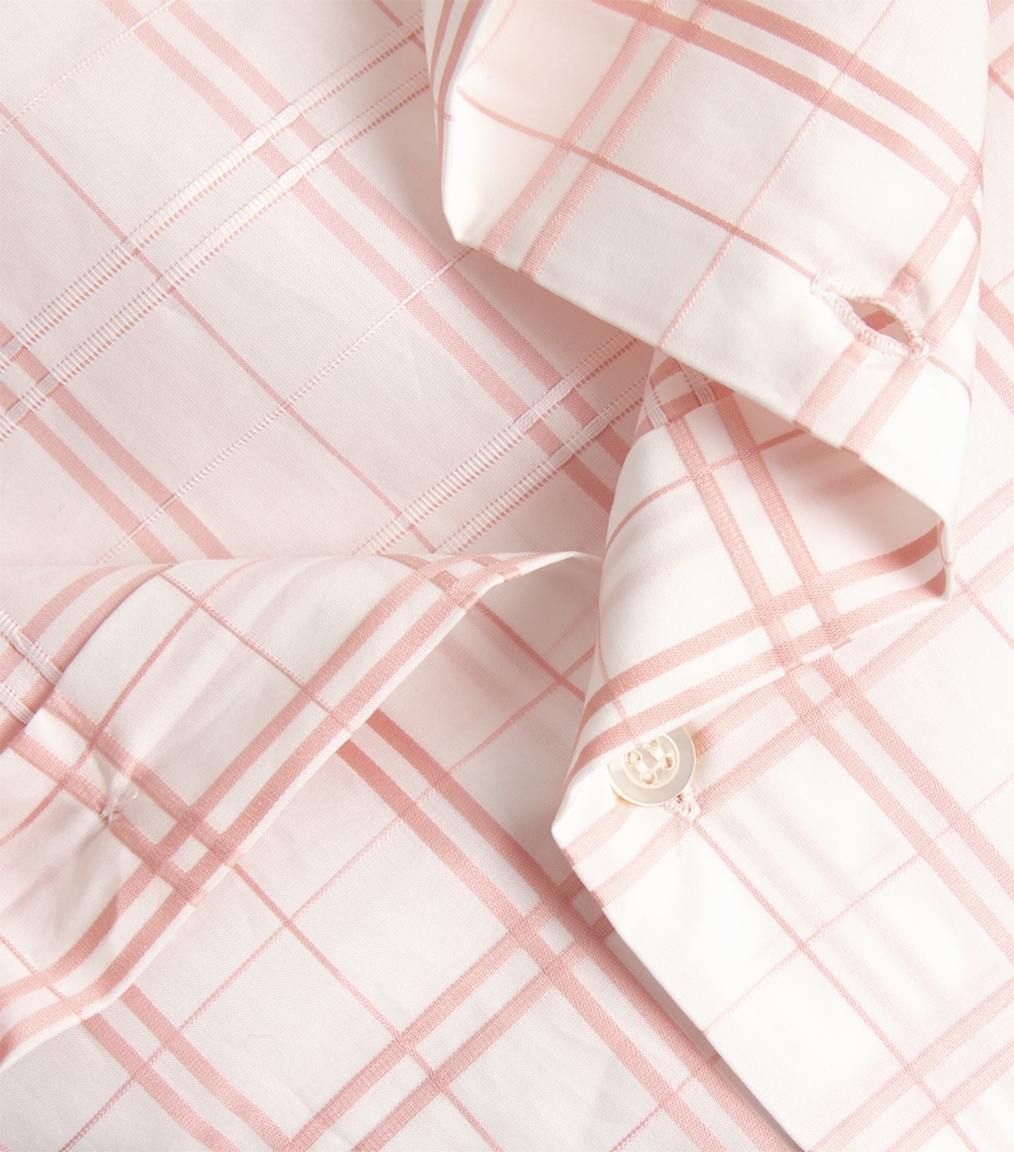 Jacquard Check Wide A-Line Shirt PNKCHK Image 5