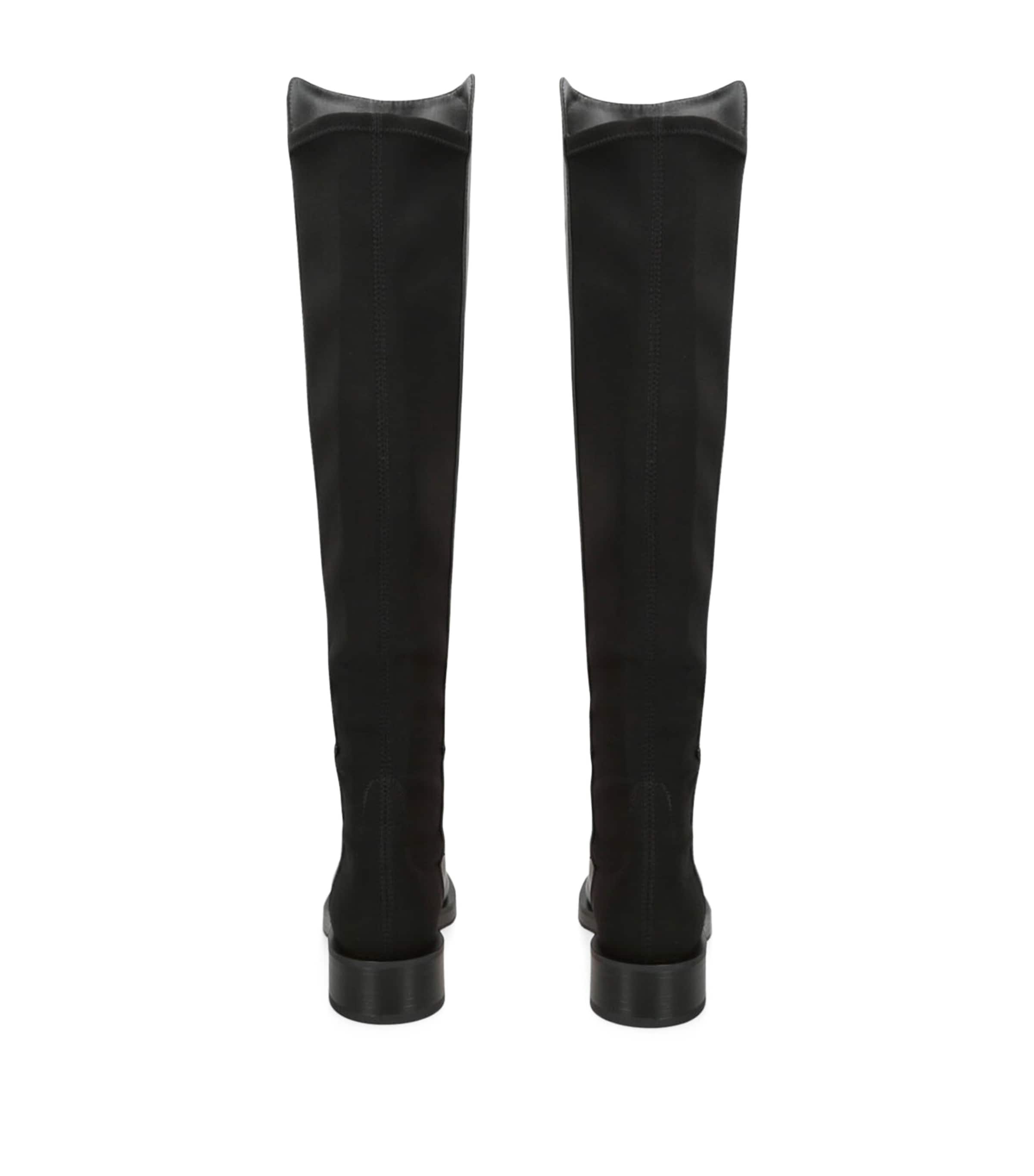 Stuart Weitzman Black Leather 5050 Bold Over-The-Knee Boots