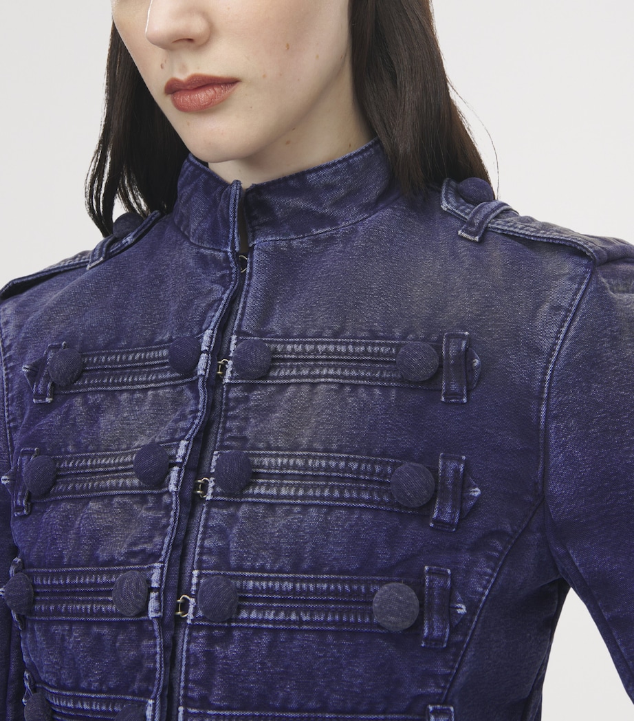 McQueen Womens Uniform Denim Jacket Image 5