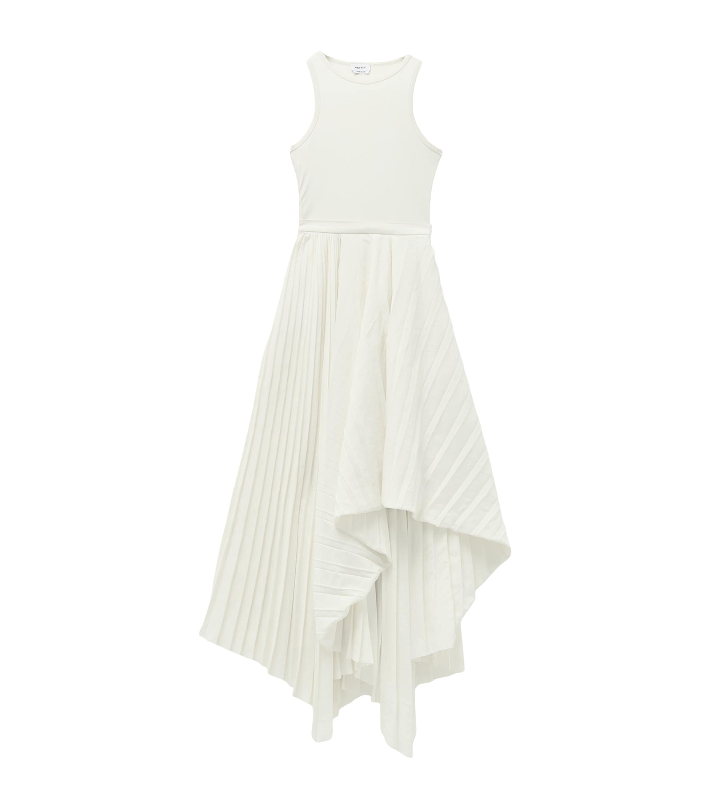 Shop Alexander Mcqueen Cotton And Paper-blend Maxi Dress In White
