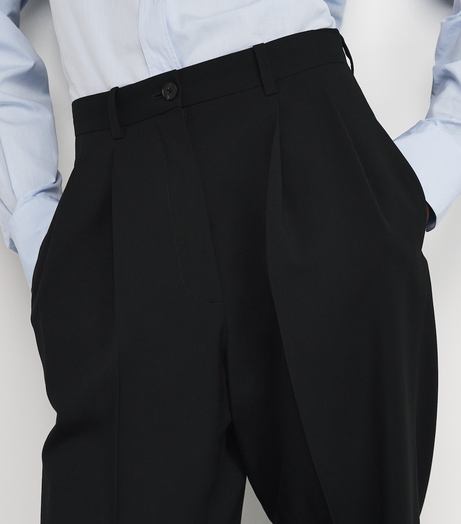 Treve Wool Tailored Trousers BLACK Image 5