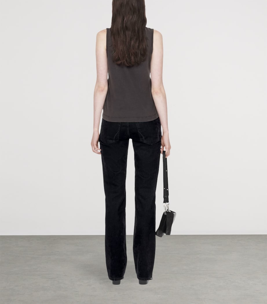 AllSaints Womens Organic Cotton Jenny Tank Top Washed Black Image 7