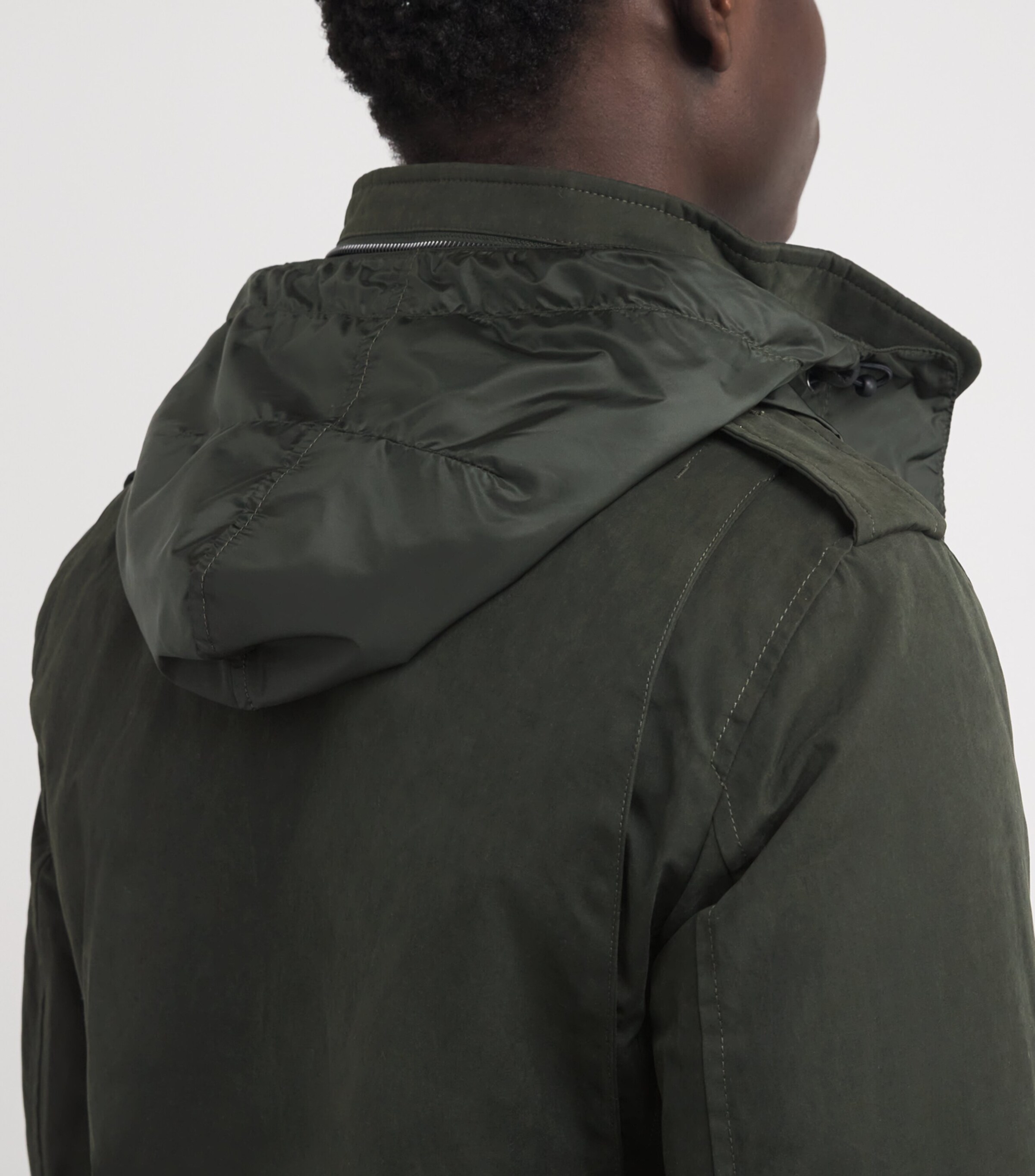 Aspesi Mens Canvas Water-Resistant Field Jacket Verdonegreen Image 6