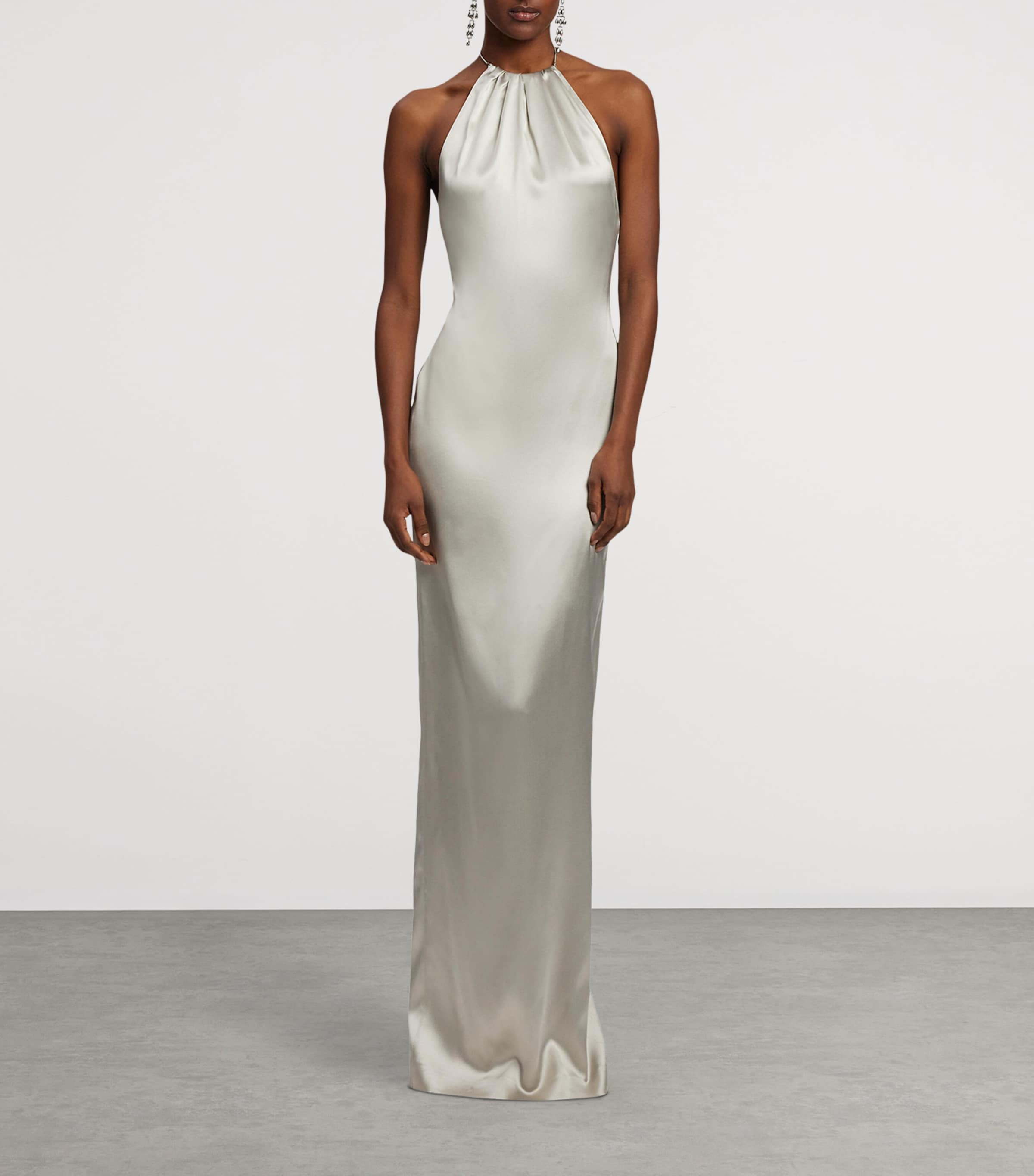 Stretch-Satin Corra Maxi Dress MIST Image 10