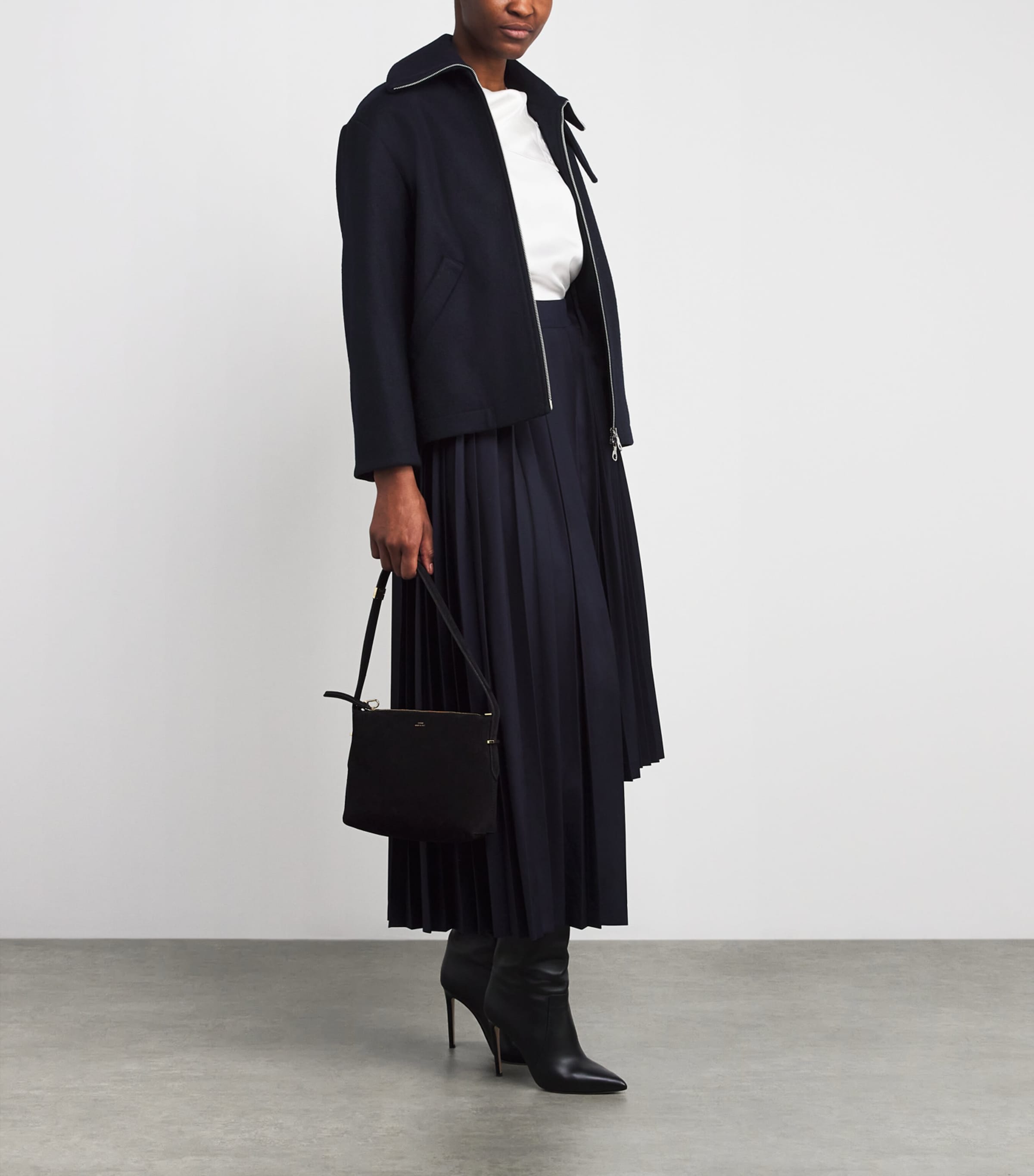 Wool Bomber Jacket NAVY Image 2