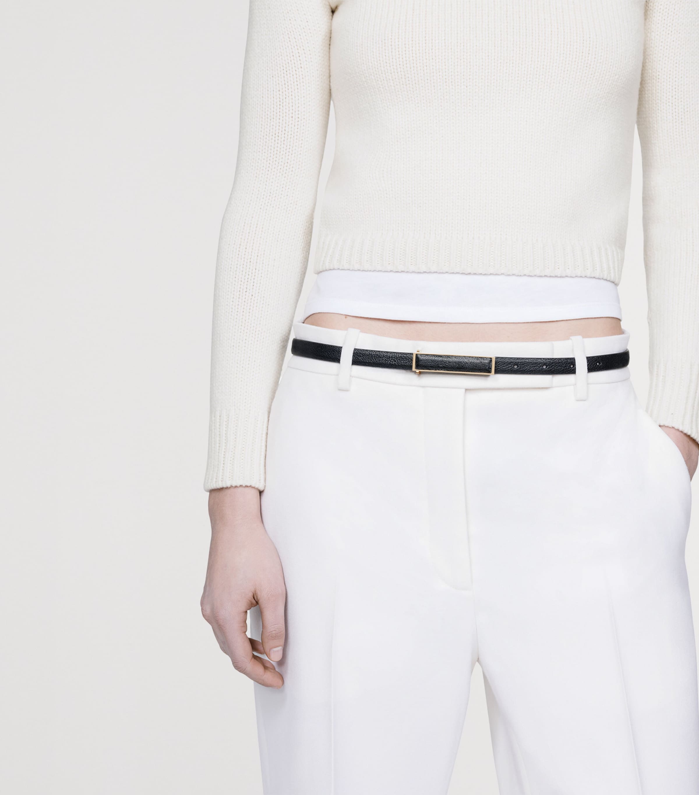 TOM FORD Leather Slim Belt Naa Image 2