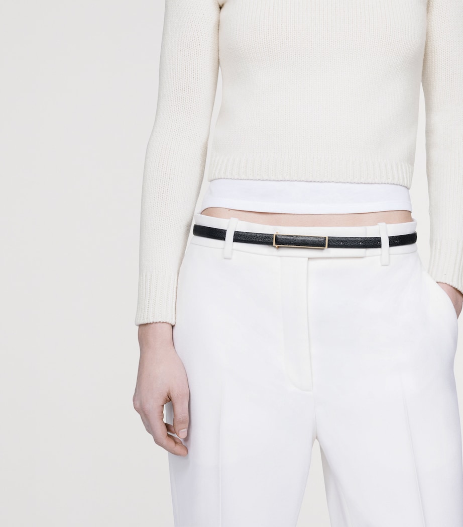 TOM FORD Leather Slim Belt Naa Image 2