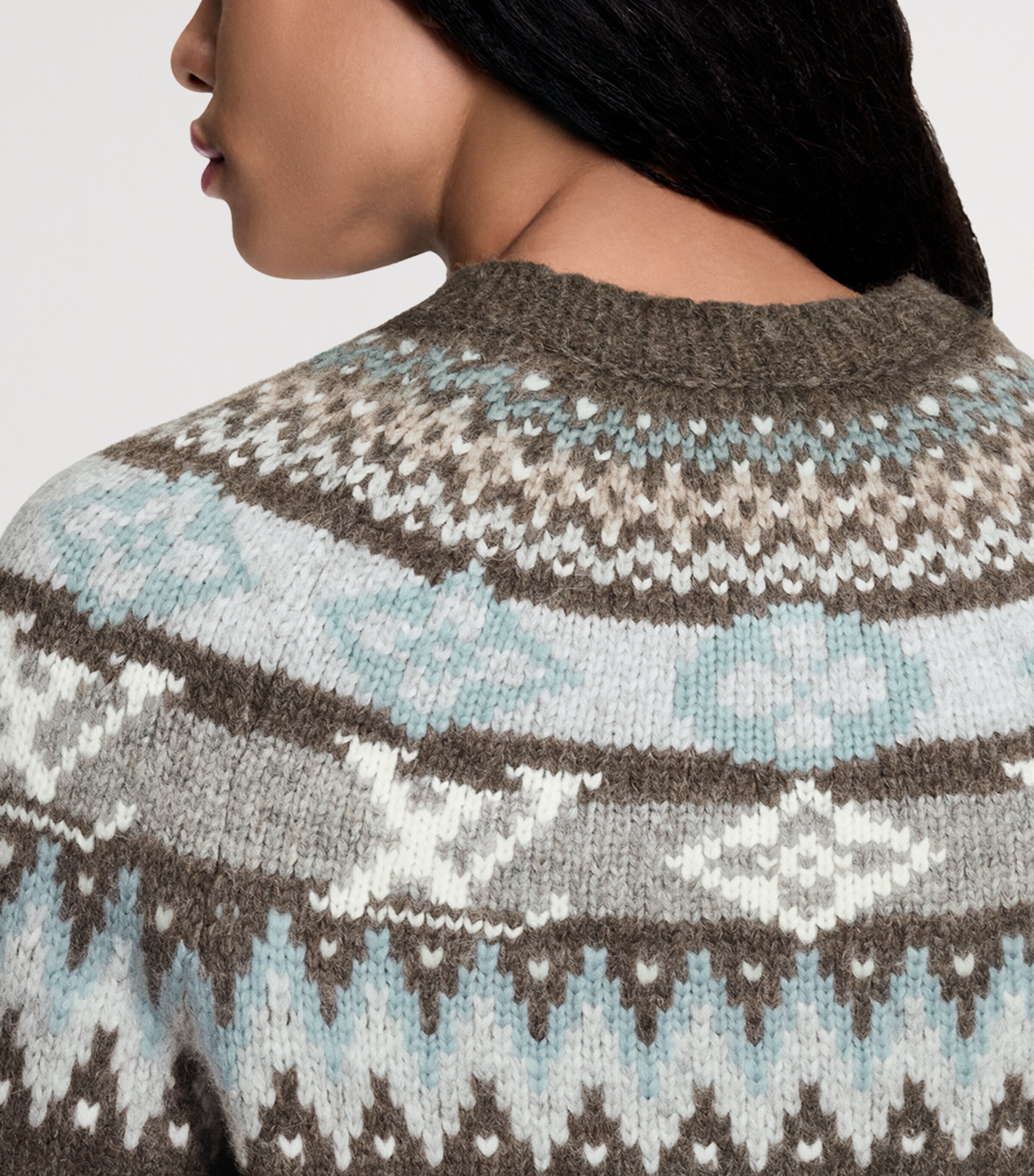 Wool-Blend Jacquard Monogram Sweater GREY Image 6