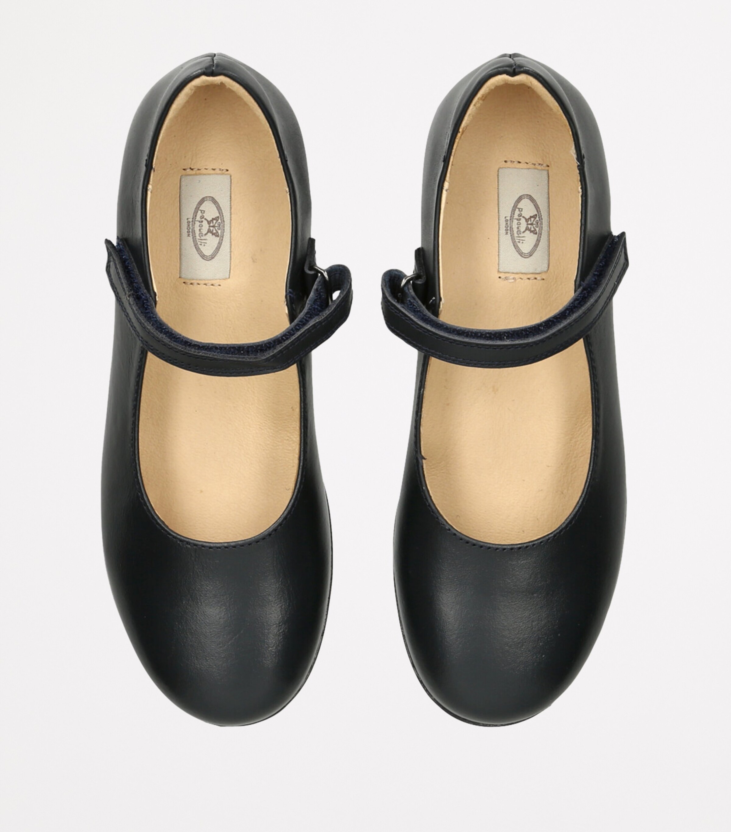 papouelli Leather Maddie Mary Janes Navy Image 4