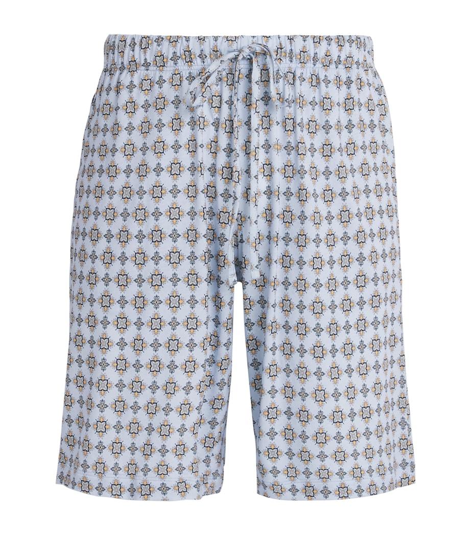Hanro Mens Cotton Night & Day Shorts Pumpkin Ornamnt Image 1