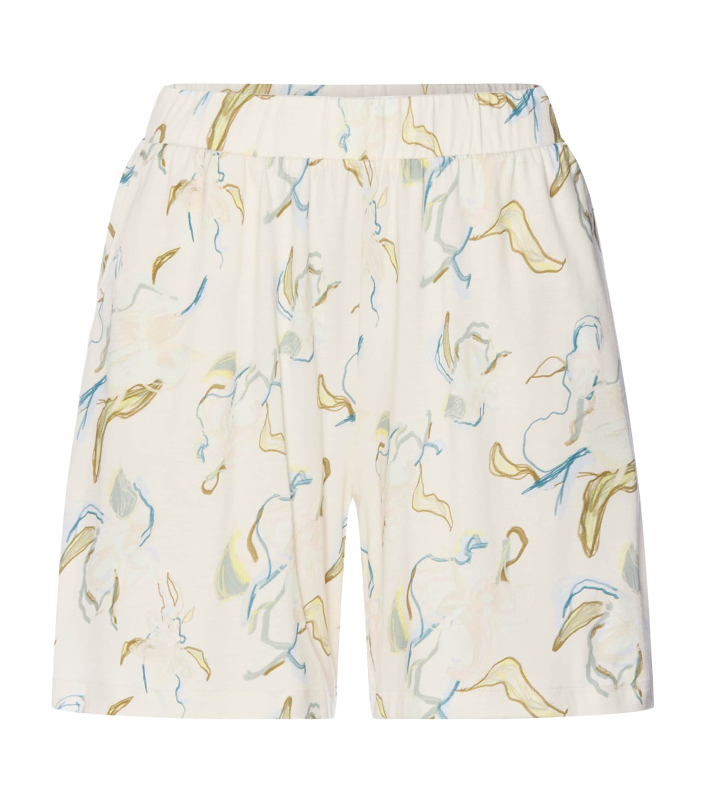 Hanro Womens Cotton-Modal Printed Sleep & Lounge Shorts Flowing Paint Image 1