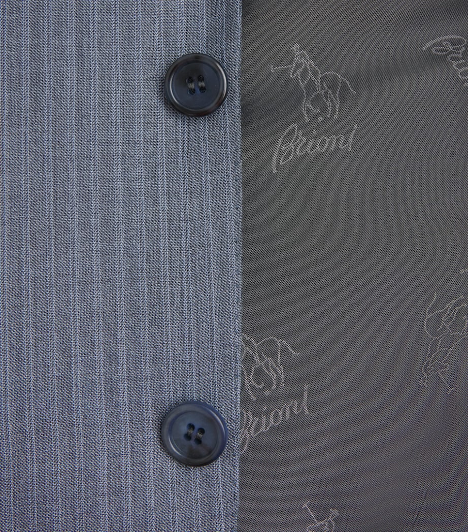 Brioni Mens Cashmere-Silk Stripe Brunico 2-Piece Suit Image 6