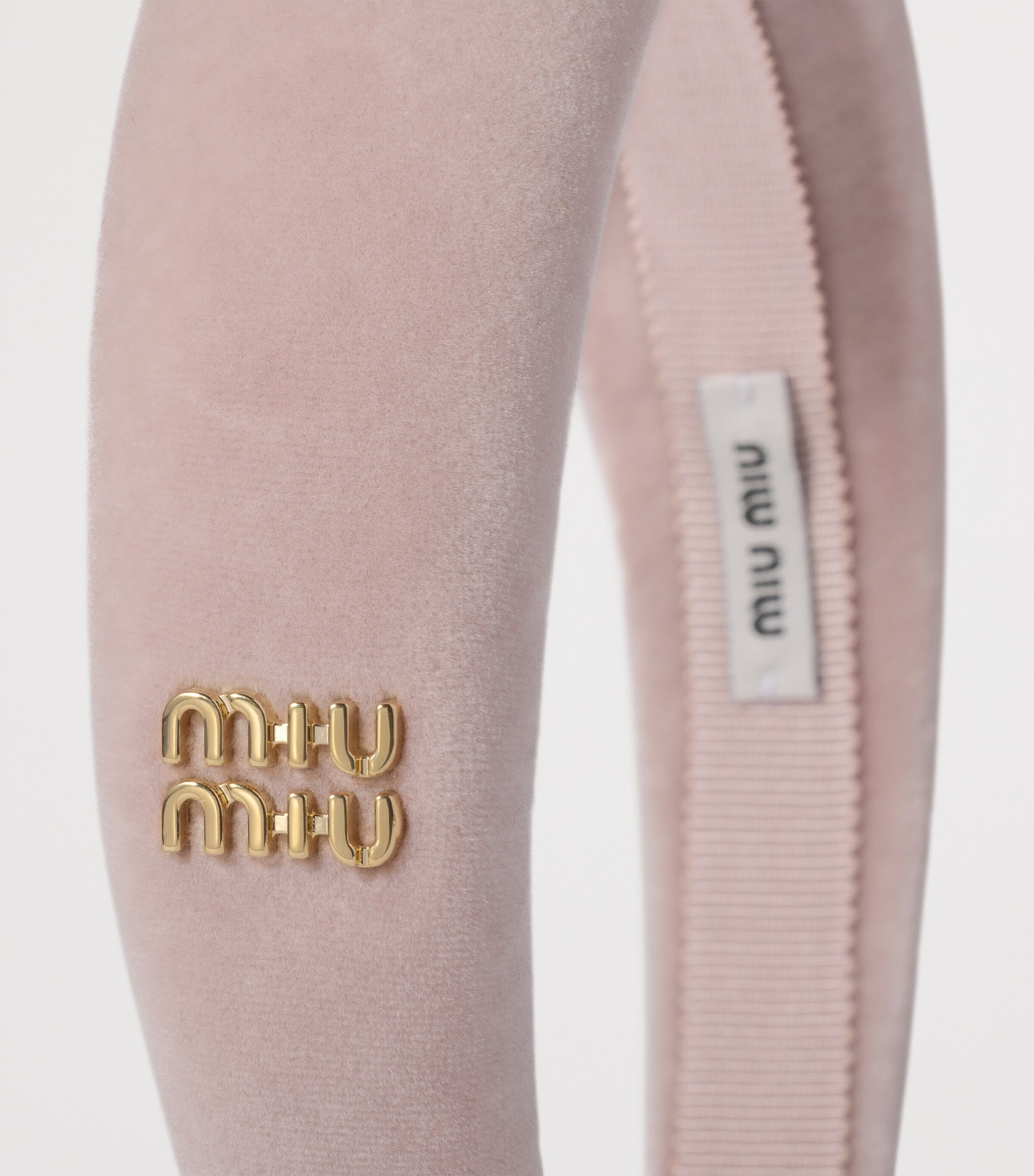 Miu Miu Velvet Logo Headband Image 2