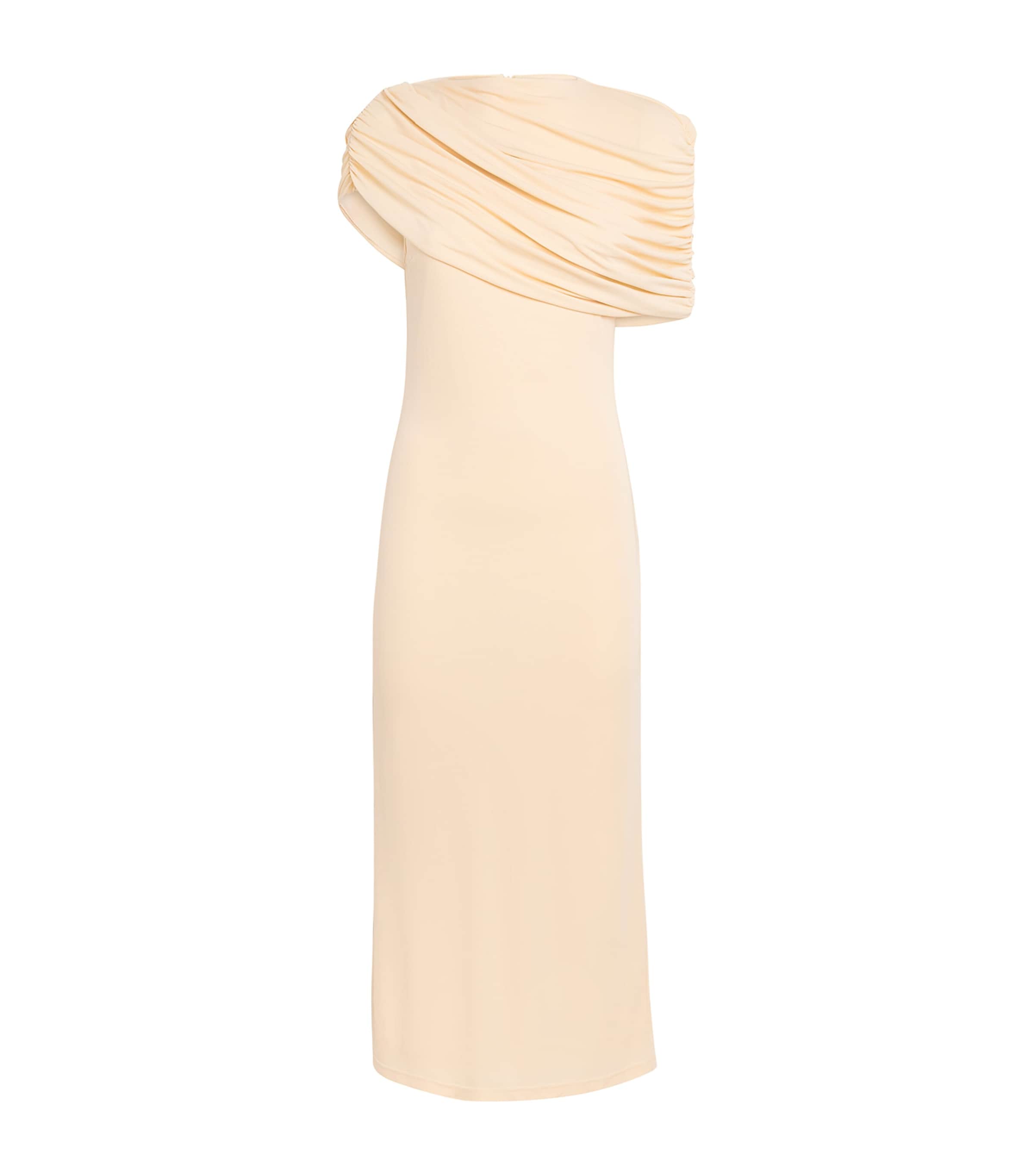 Esse Studios Bonachi Cape Midi Dress In Neutral