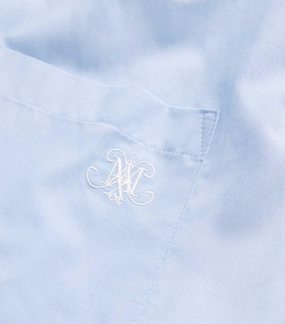 Sleeveless Embroidered Shirt LIGHT BLUE Image 5