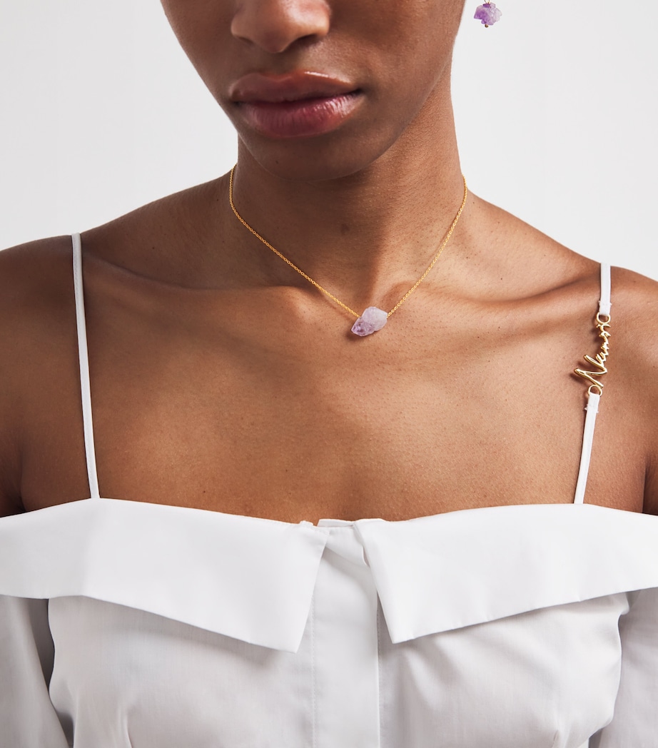 Gold-Plated and Amethyst Lukumaki Necklace AMETHYST Image 2