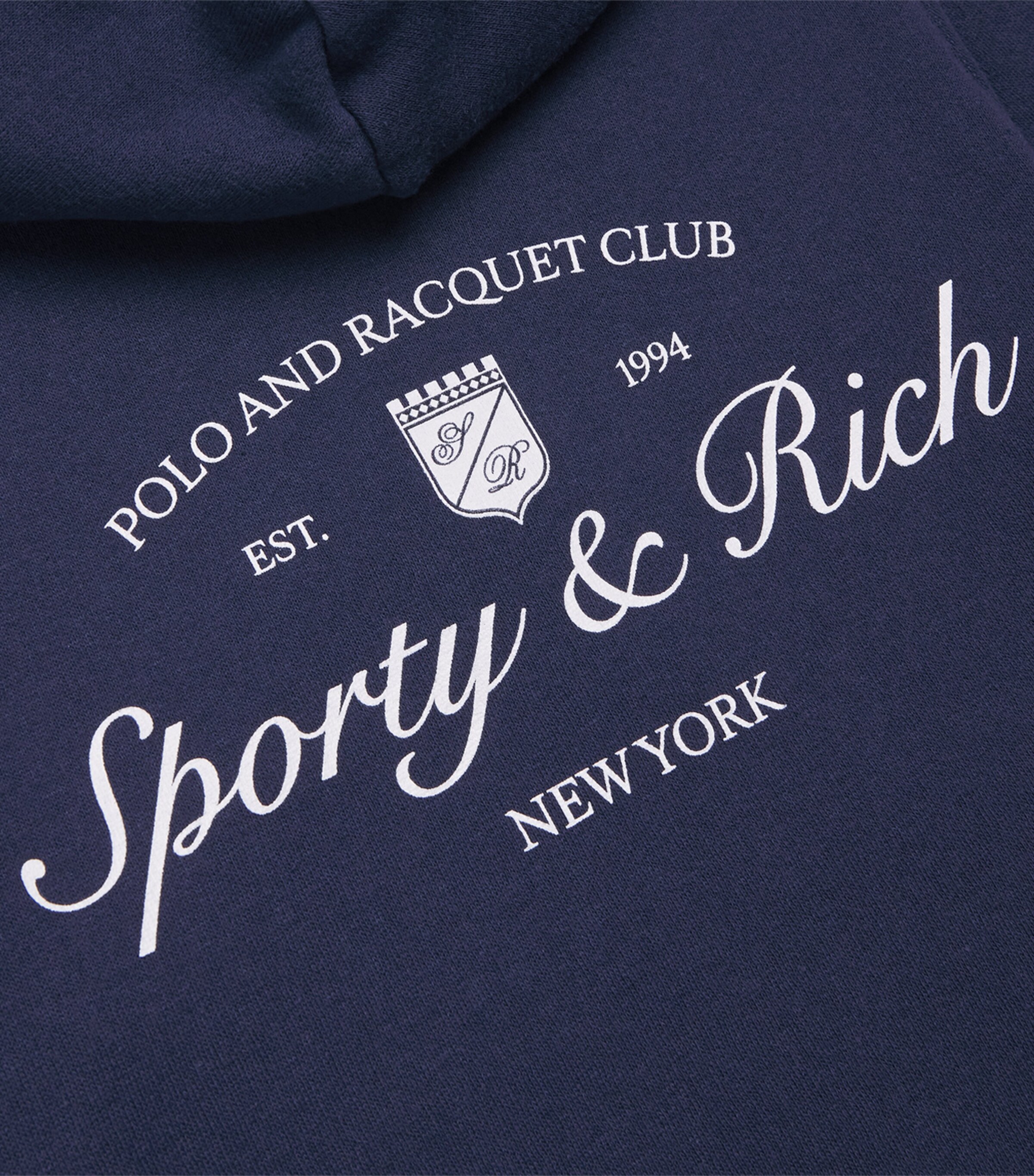 SPORTY & RICH KIDS Syracuse Hoodie (2-14 Years) Dark Navy Image 4