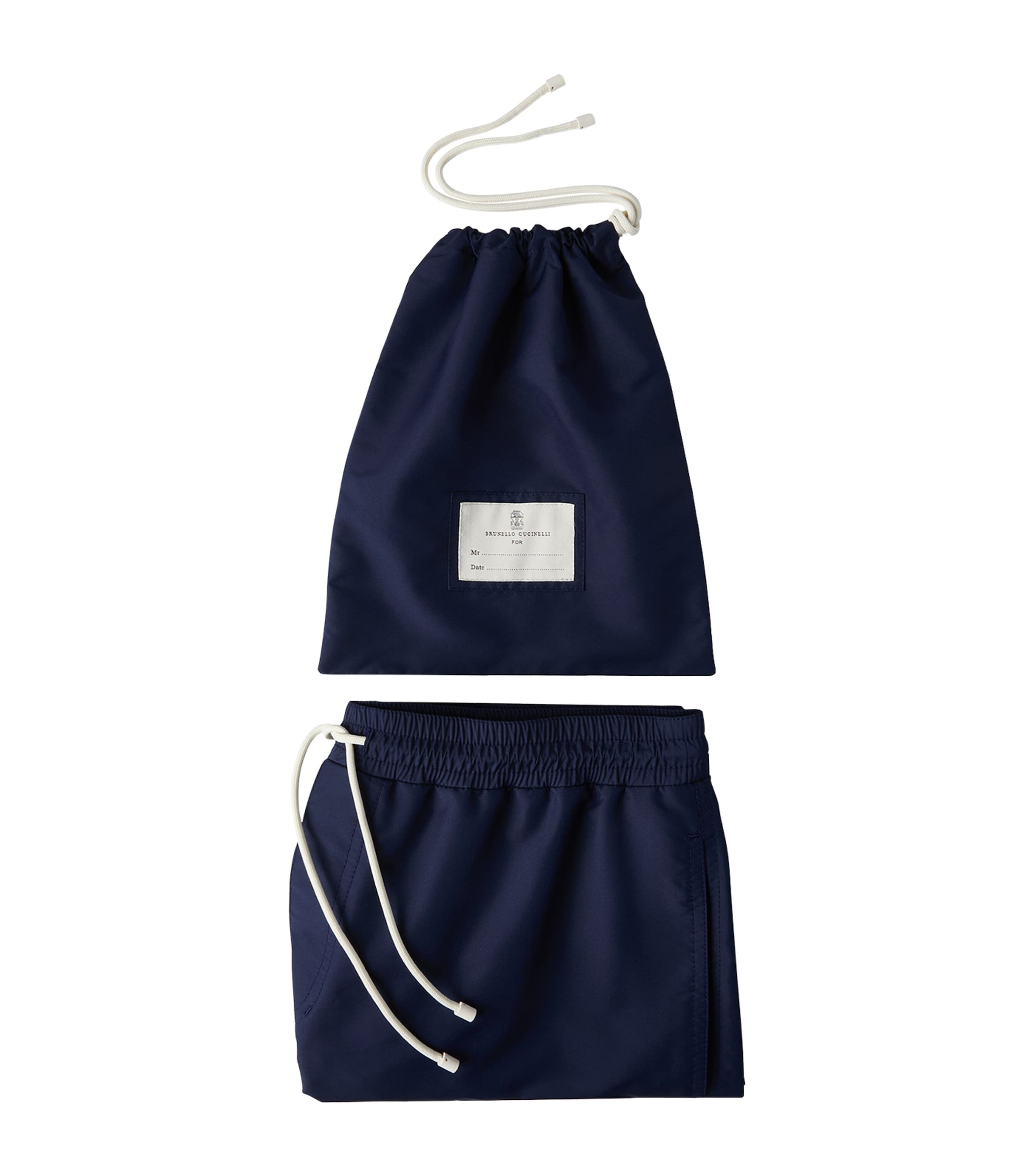 Brunello Cucinelli Mens Embroidered Logo Swim Shorts Image 4