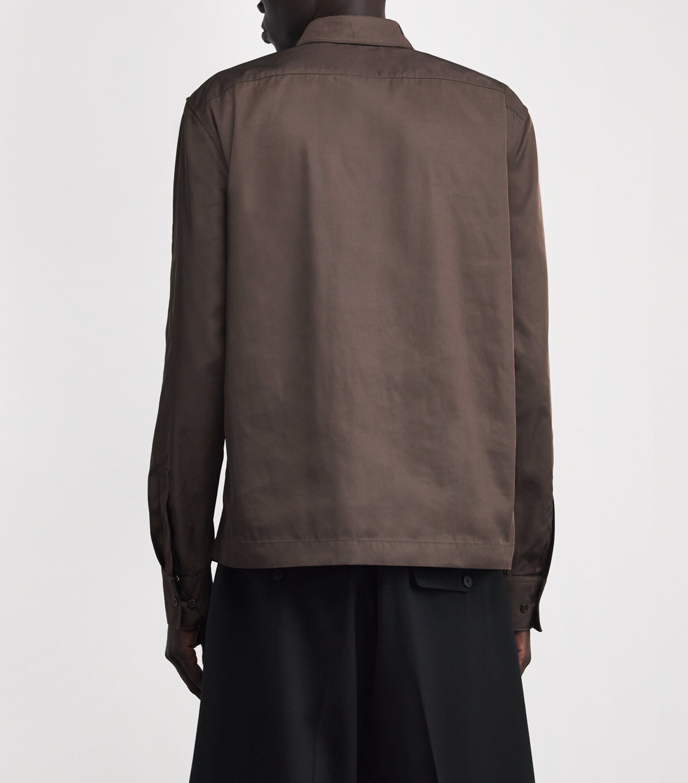 Water-Repellent Overshirt DARK BROWN Image 4